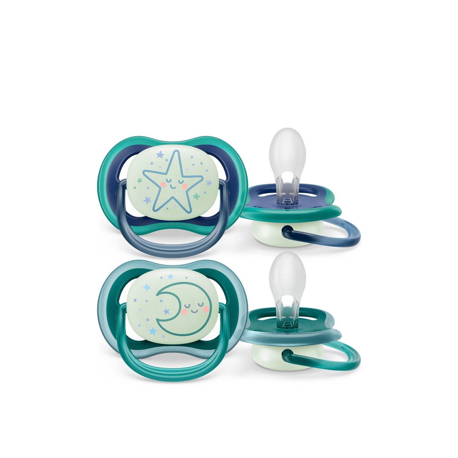 Philips Avent Ultra Air Night-Time Pacifier 6-18m Blue x2