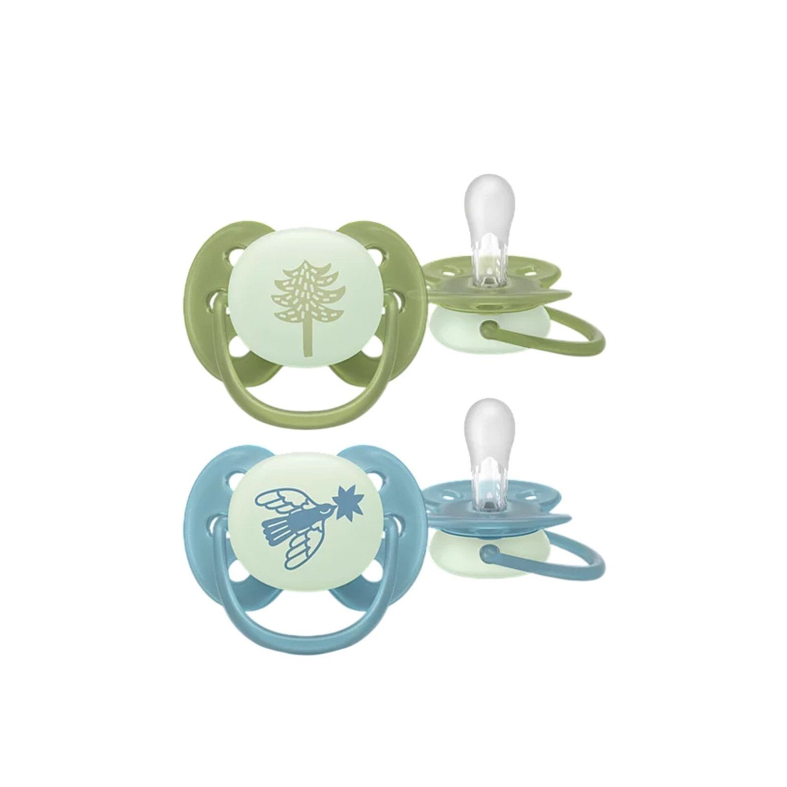 Philips Avent Ultra Soft Nighttime Pacifier 18m+ Boy x2