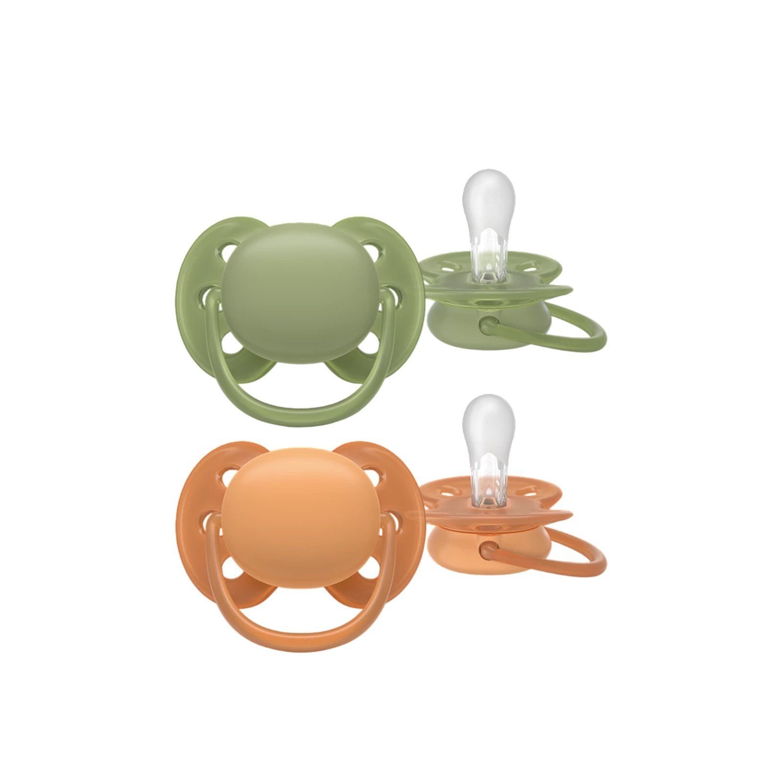 Philips Avent Ultra Soft Pacifier 18m+ Green/Orange x2