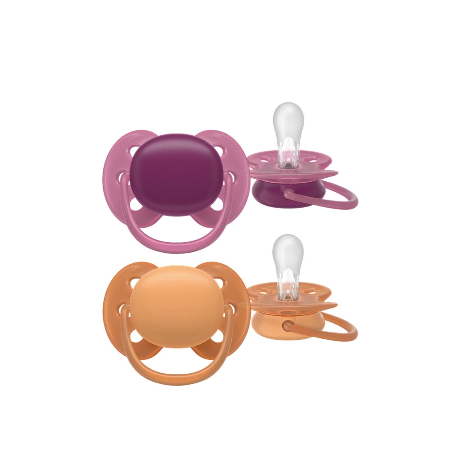 Philips Avent Ultra Soft Pacifier 18m+ Purple/Orange x2