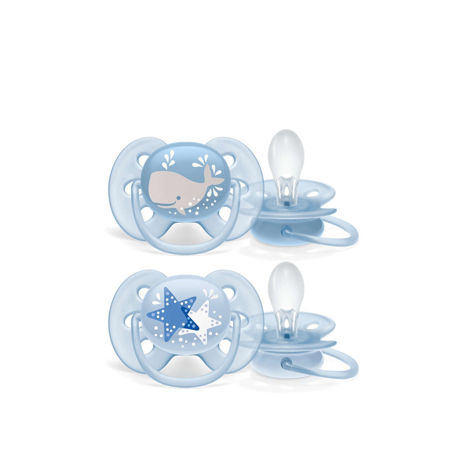 Philips Avent Ultra Soft Pacifier 6-18m Blue x2