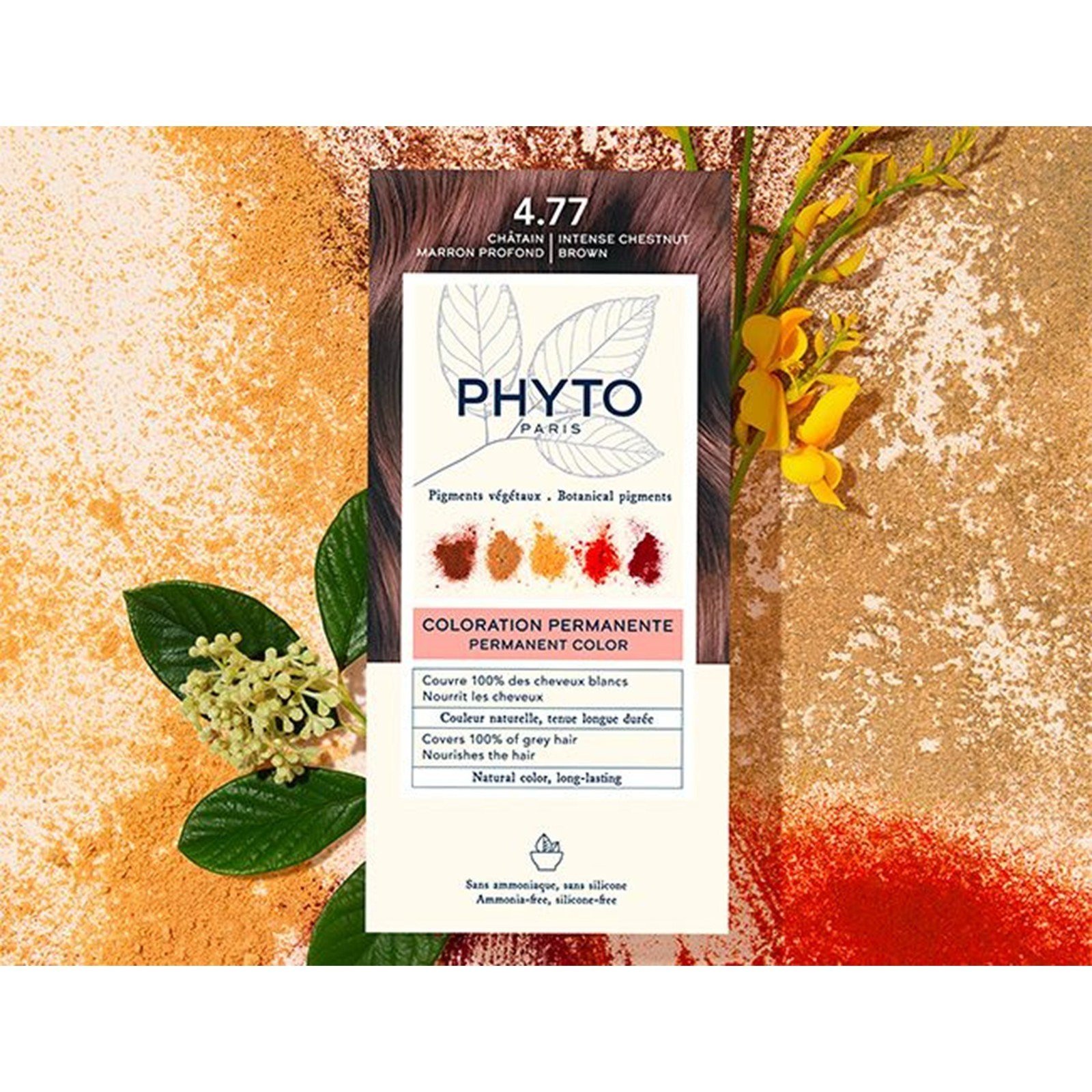 Phytocolor Permanent Color Shade 4.77 Intense Chestnut Brown