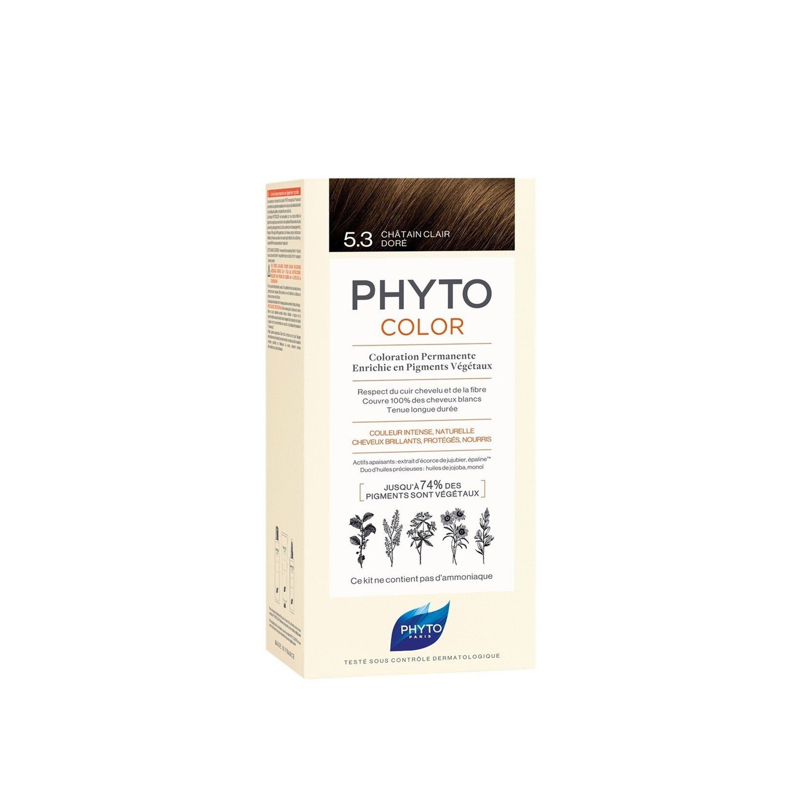 Phytocolor Permanent Color Shade 5.3 Light Golden Brown