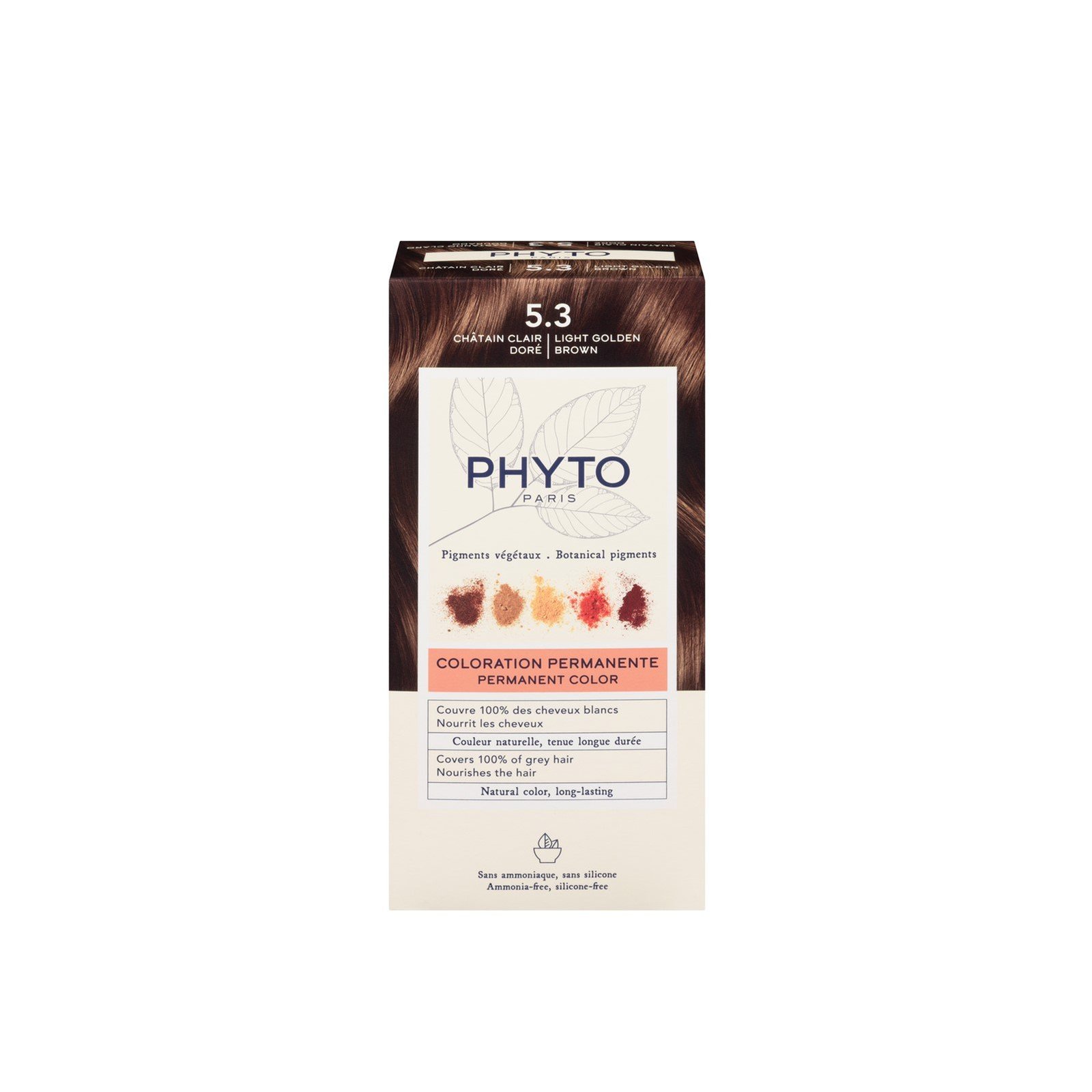 Phytocolor Permanent Color Shade 5.3 Light Golden Brown