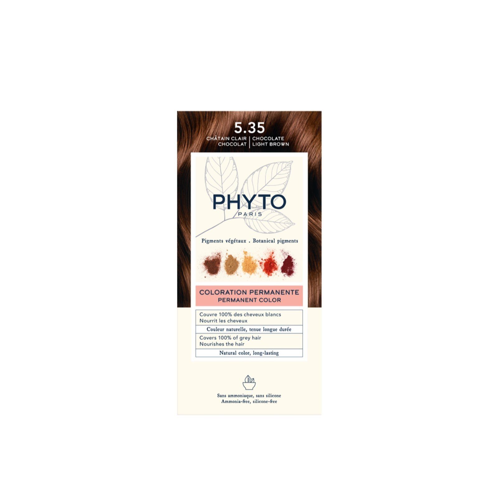 Phytocolor Permanent Color Shade 5.35 Chocolate Light Brown