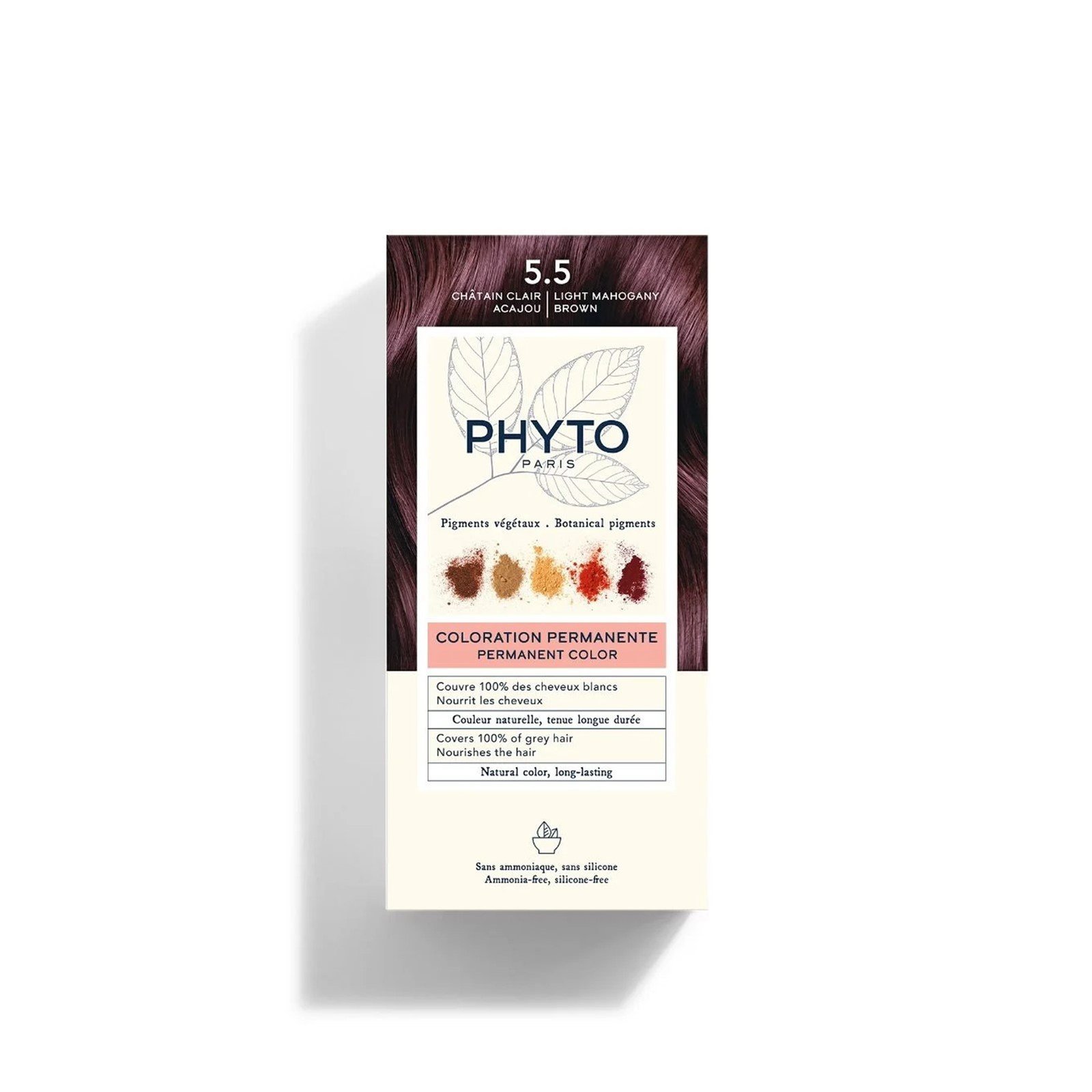Phytocolor Permanent Color Shade 5.5 Light Mahogany Brown