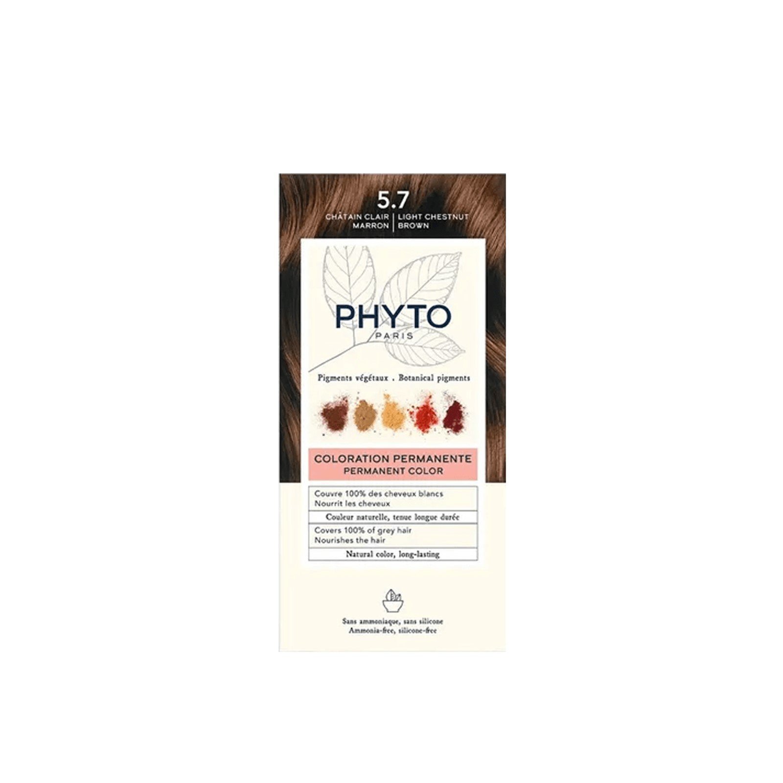 Phytocolor Permanent Color Shade 5.7 Light Chestnut Brown