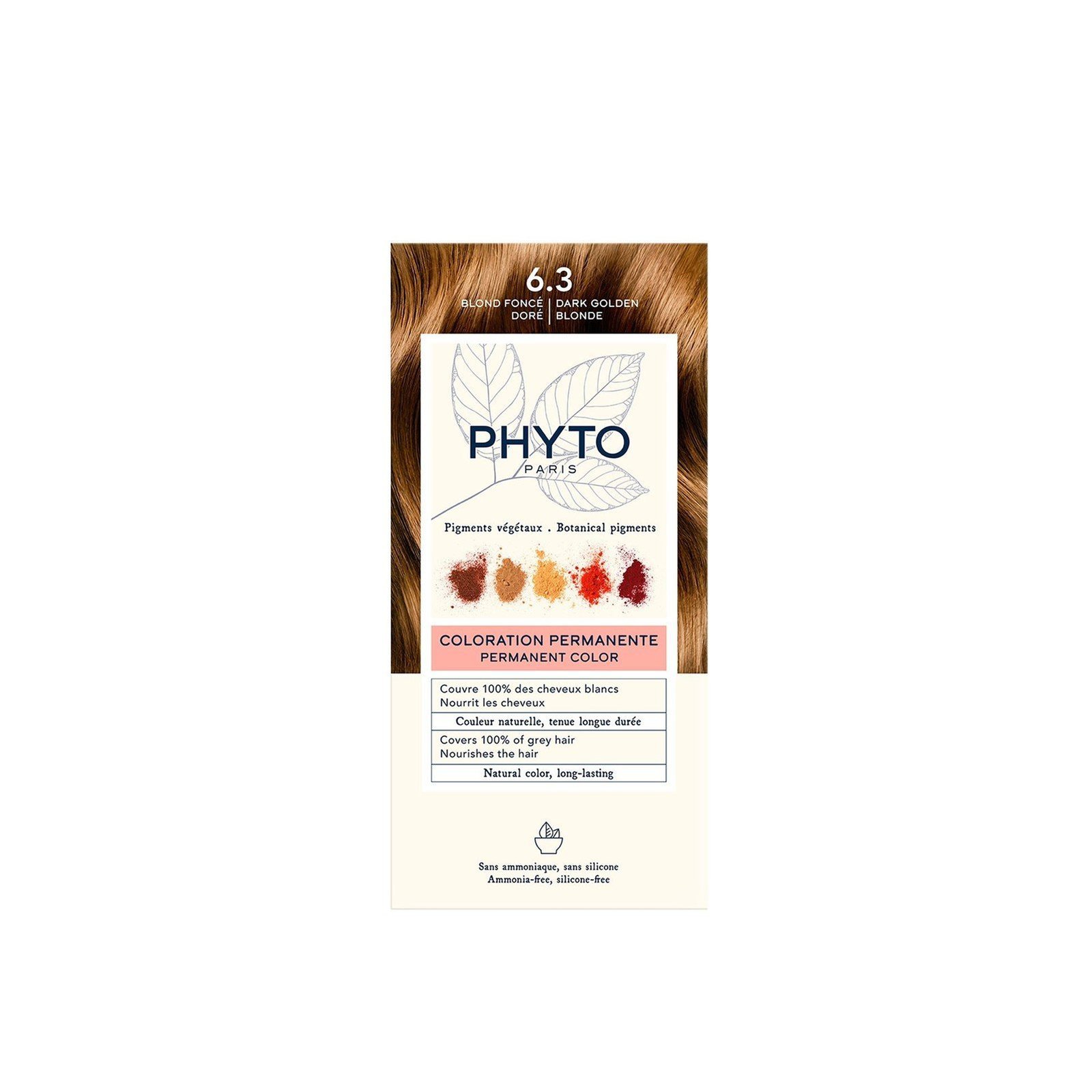 Phytocolor Permanent Color Shade 6.3 Dark Golden Blonde