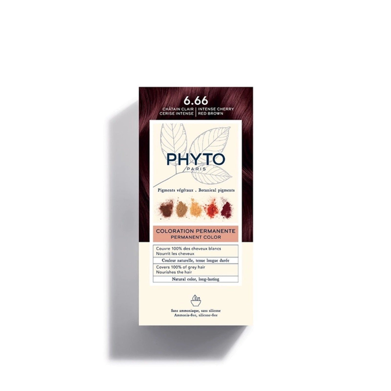 Phytocolor Permanent Color Shade 6.66 Intense Cherry Red Brown