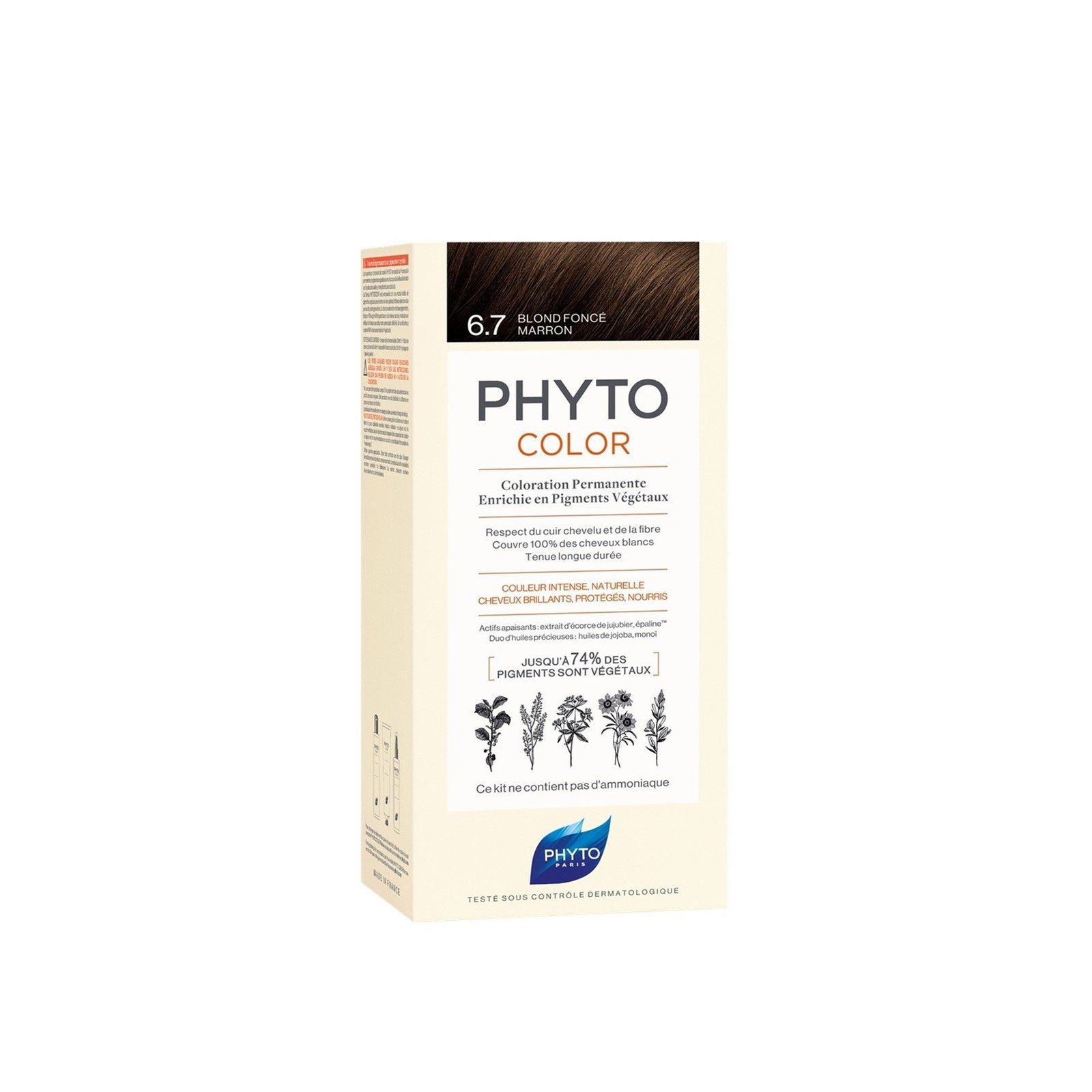 Phytocolor Permanent Color Shade 6.7 Dark Chestnut Blonde