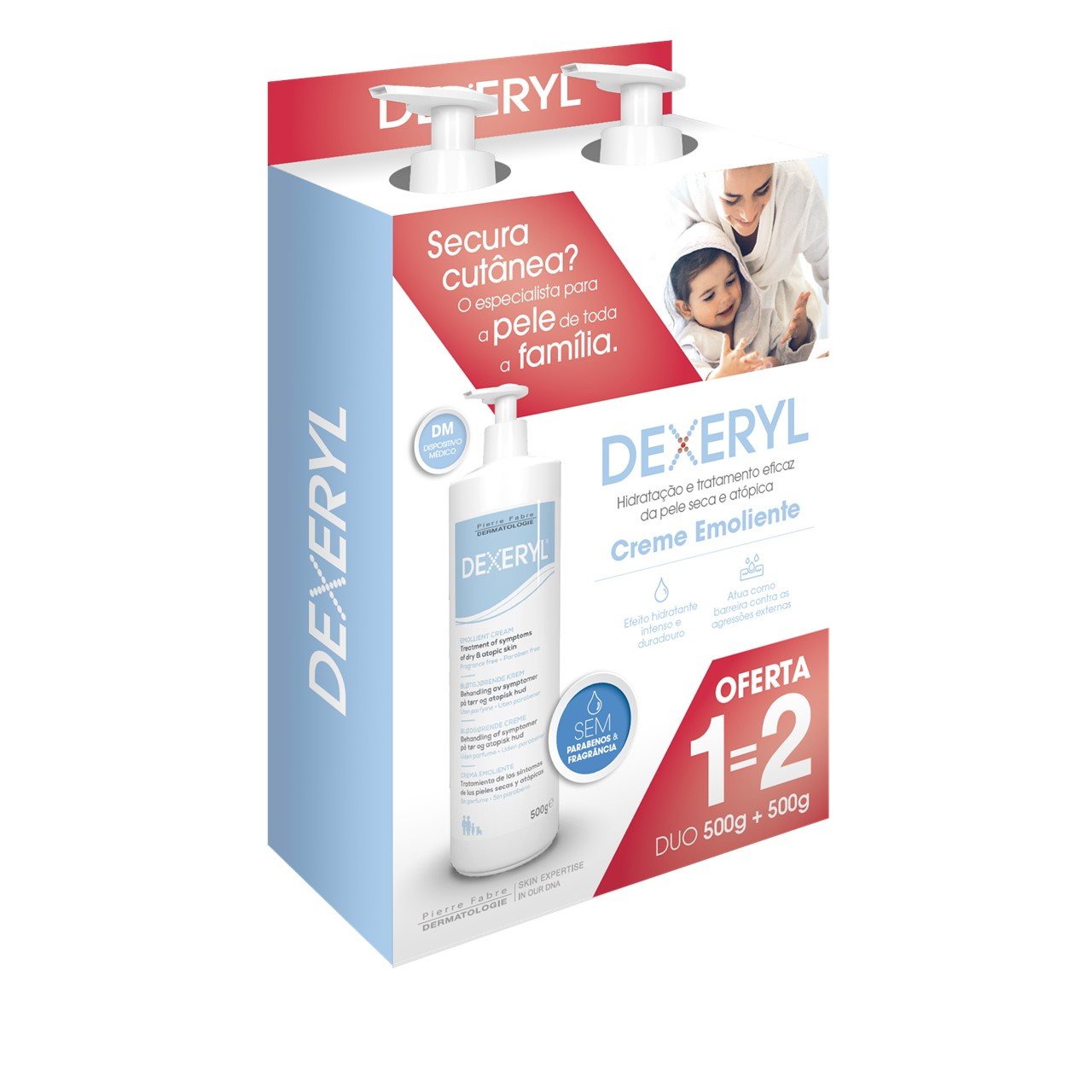 Pierre Fabre Dermatologie Dexeryl Emollient Cream 2x500g