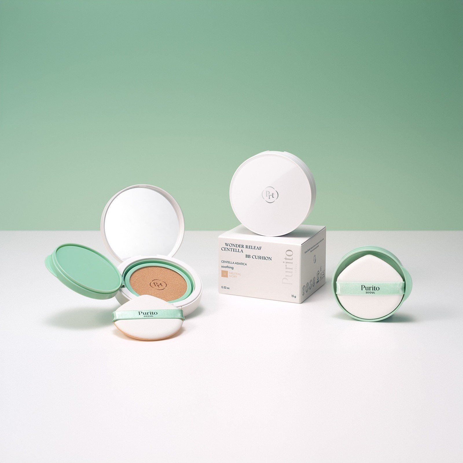 PURITO Wonder Releaf Centella BB Cushion SPF30 23 Natural Beige 2x15g