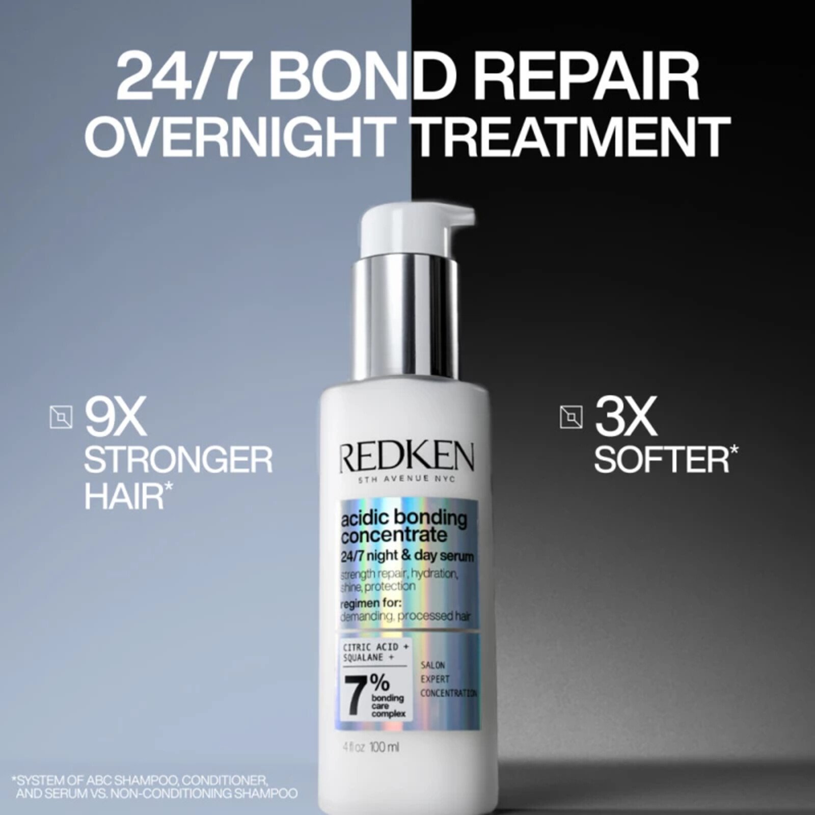Redken Acidic Bonding Concentrate 24/7 Night & Day Serum 100ml (3.4floz)