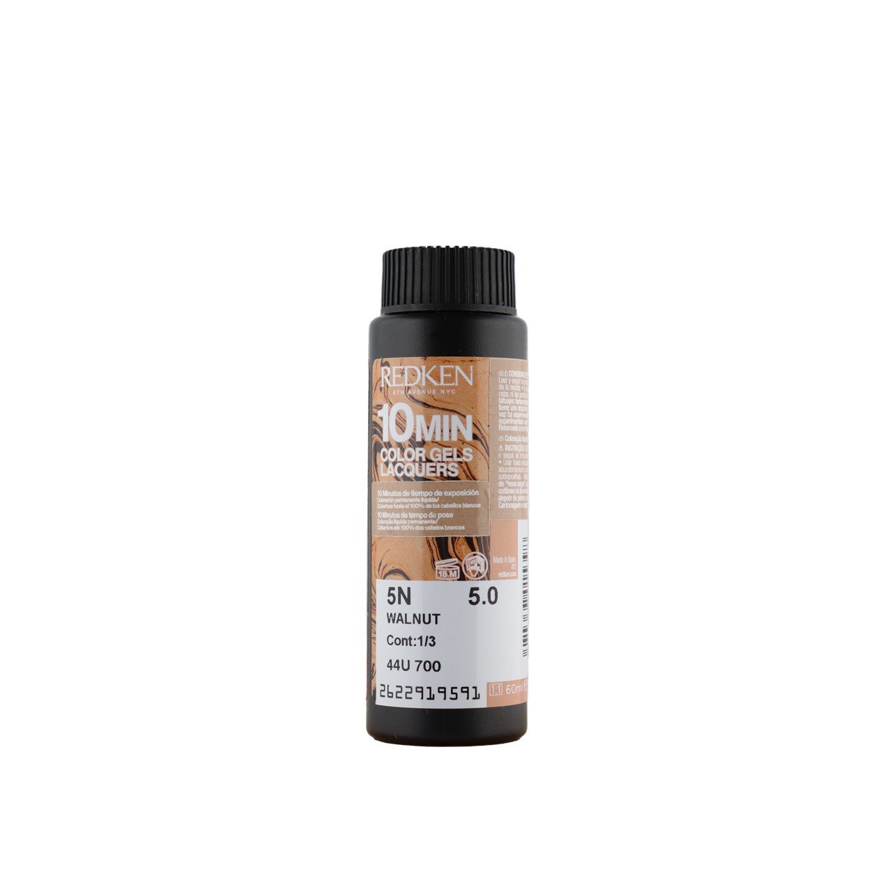 Redken Color Gels Lacquers 10 Minute 5N Walnut Permanent Hair Dye 60ml (2.03fl oz)