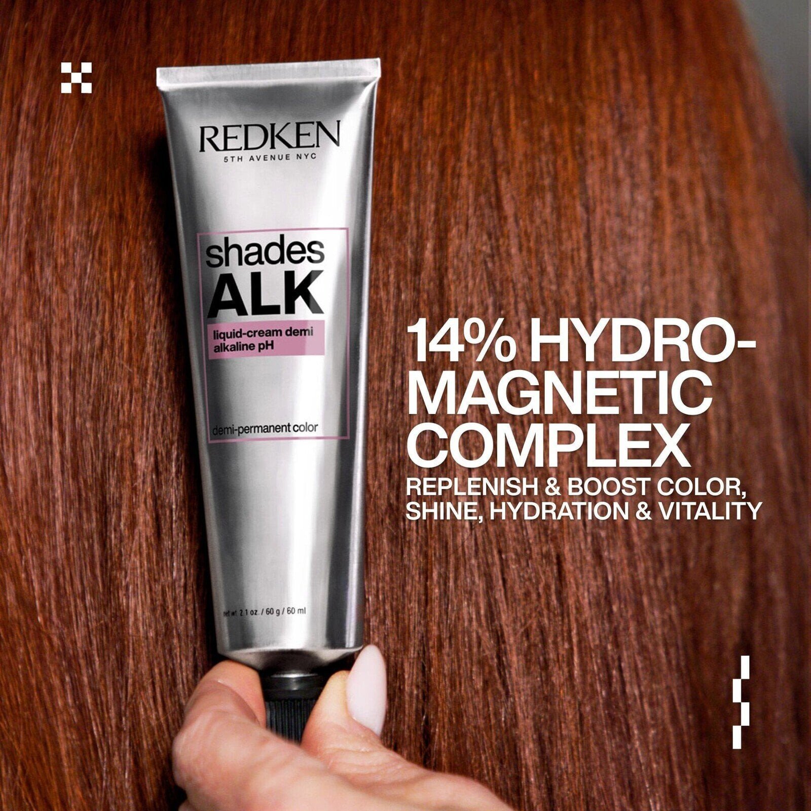 Redken Shades ALK Liquid-Cream Alkaline pH Demi-Permanent Hair Dye 4RV Cabernet 60ml (2.02floz)