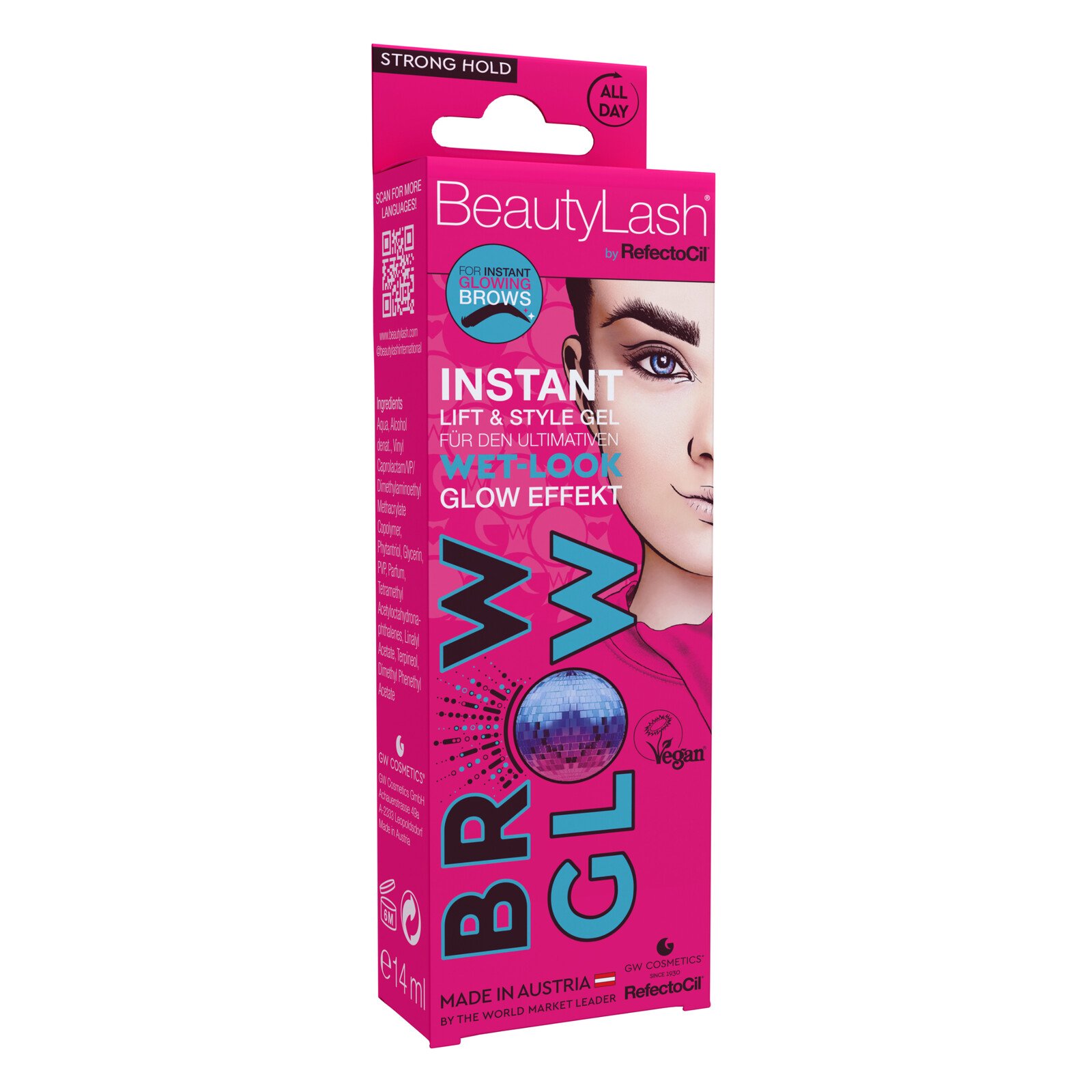 Refectocil BeautyLash Brow Glow Instant Lift Style Gel Strong Hold 14ml