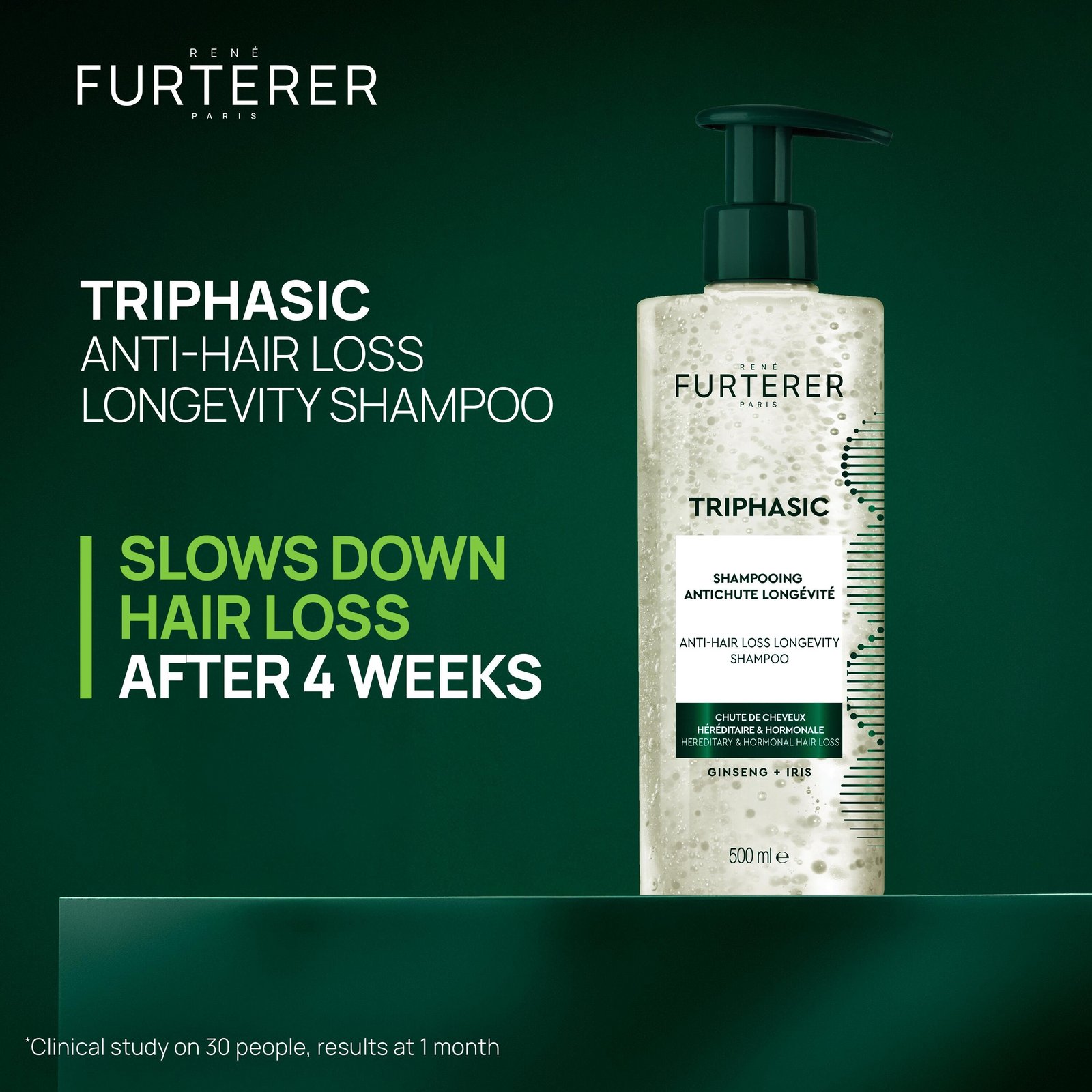 René Furterer Triphasic Anti-Hair Loss Longevity Shampoo 500ml