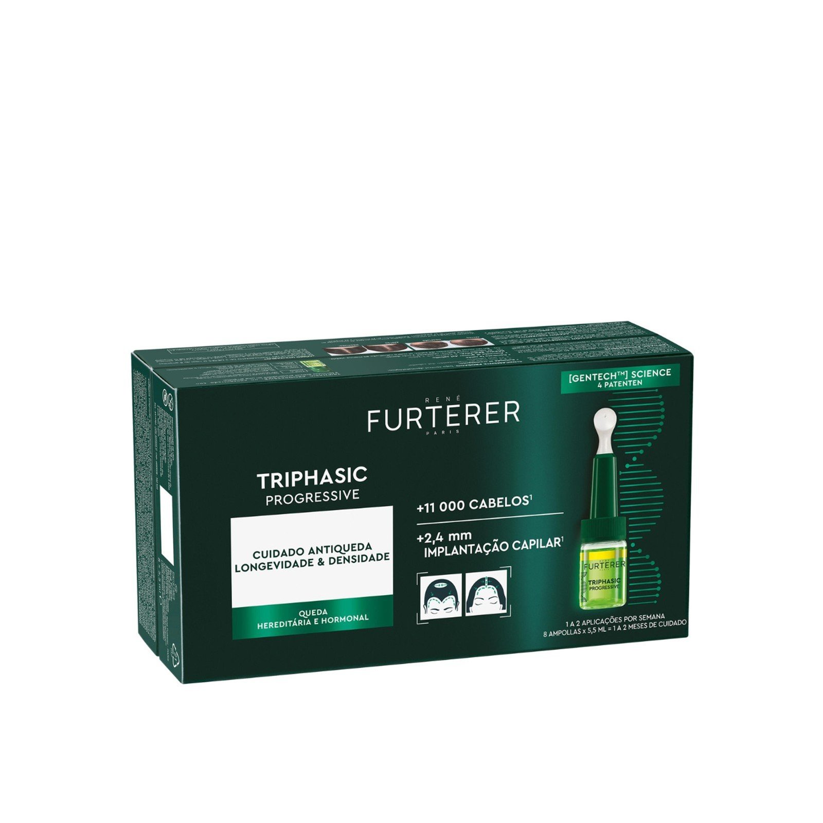 René Furterer Triphasic Progressive Langlebigkeit & Dichte Anti-Haarausfall Behandlung 8x5.5ml