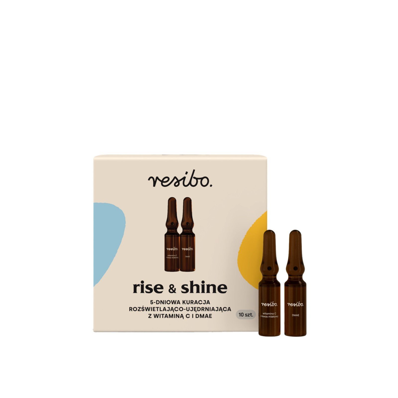 Resibo Rise & Shine 5-day Brightening And Firming Treatment with Vitamin C and Dmae 10x1ml