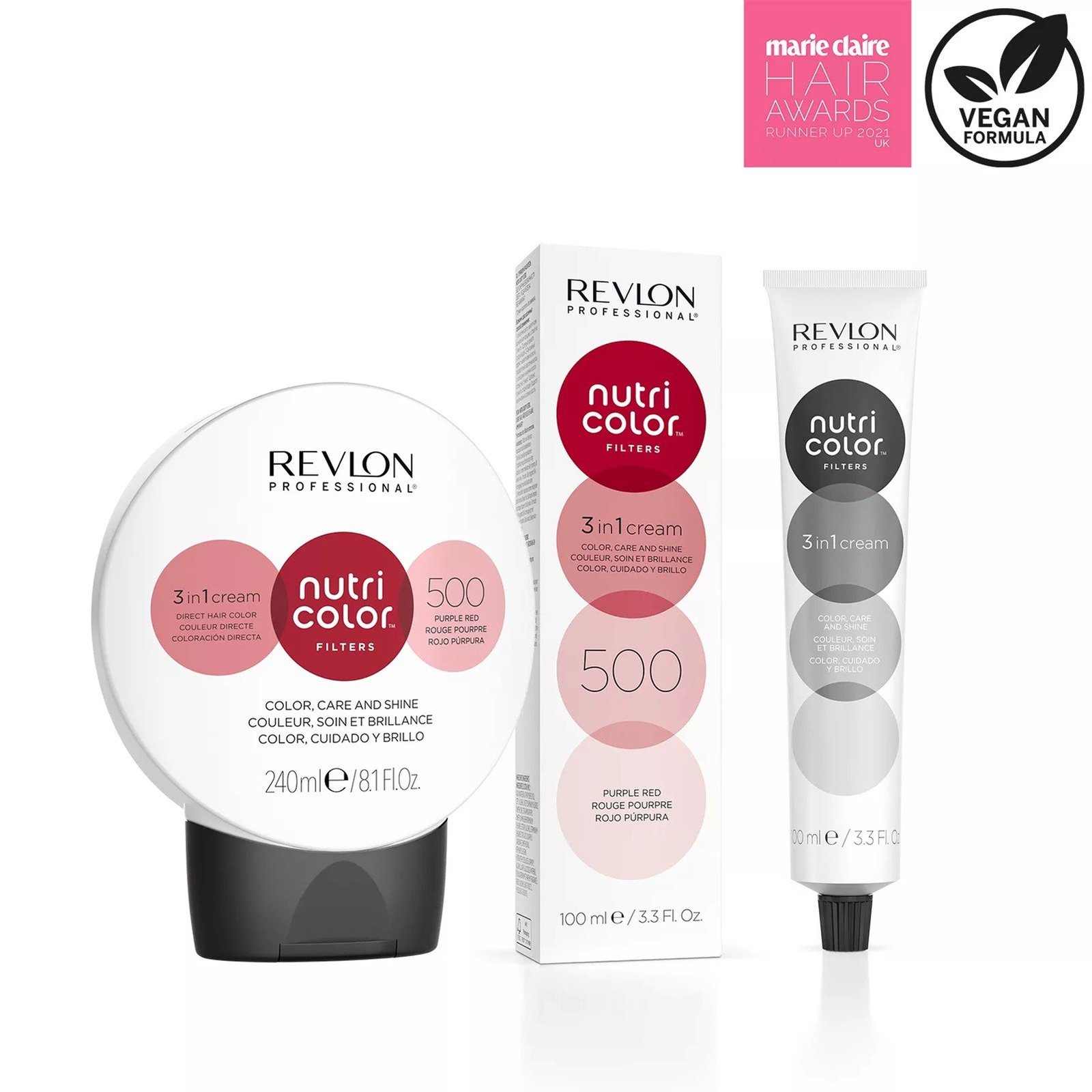 Revlon Professional Nutri Color Filters 3-In-1 Cream Hair Dye 500 Purple Red 240ml