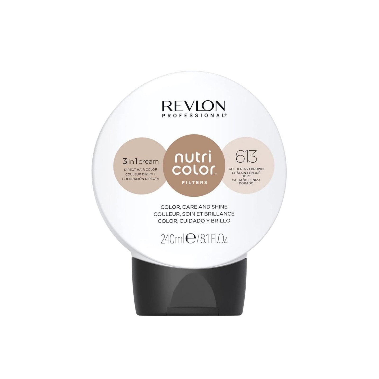 Revlon Professional Nutri Color Filters 3-In-1 Cream Hair Dye 613 Golden Ash Brown 240ml