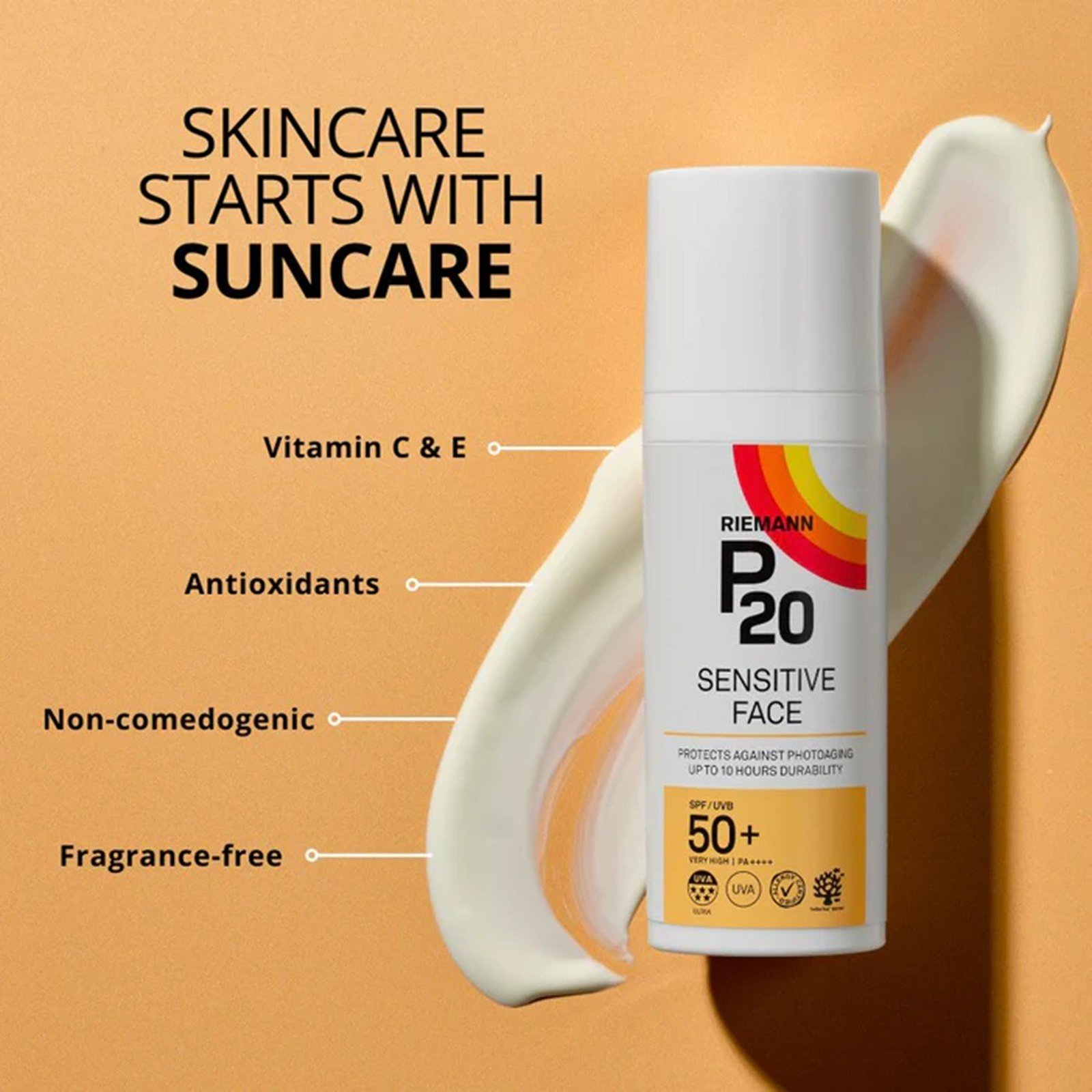 Riemann P20 Sensitive Face Sunscreen SPF50+ 50g