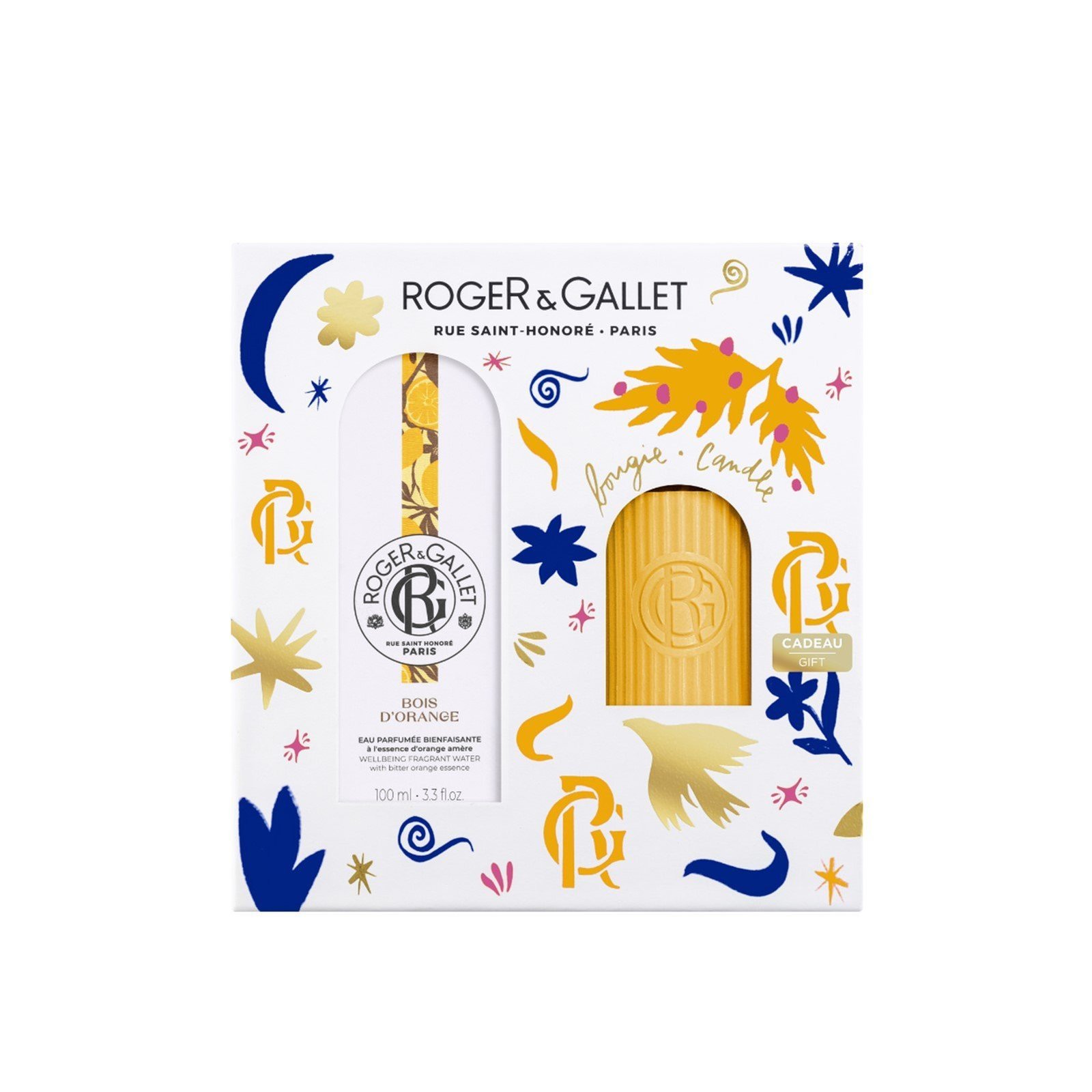 Roger&Gallet Bois D'Orange Wellbeing Fragrant Water + Scented Candle Set
