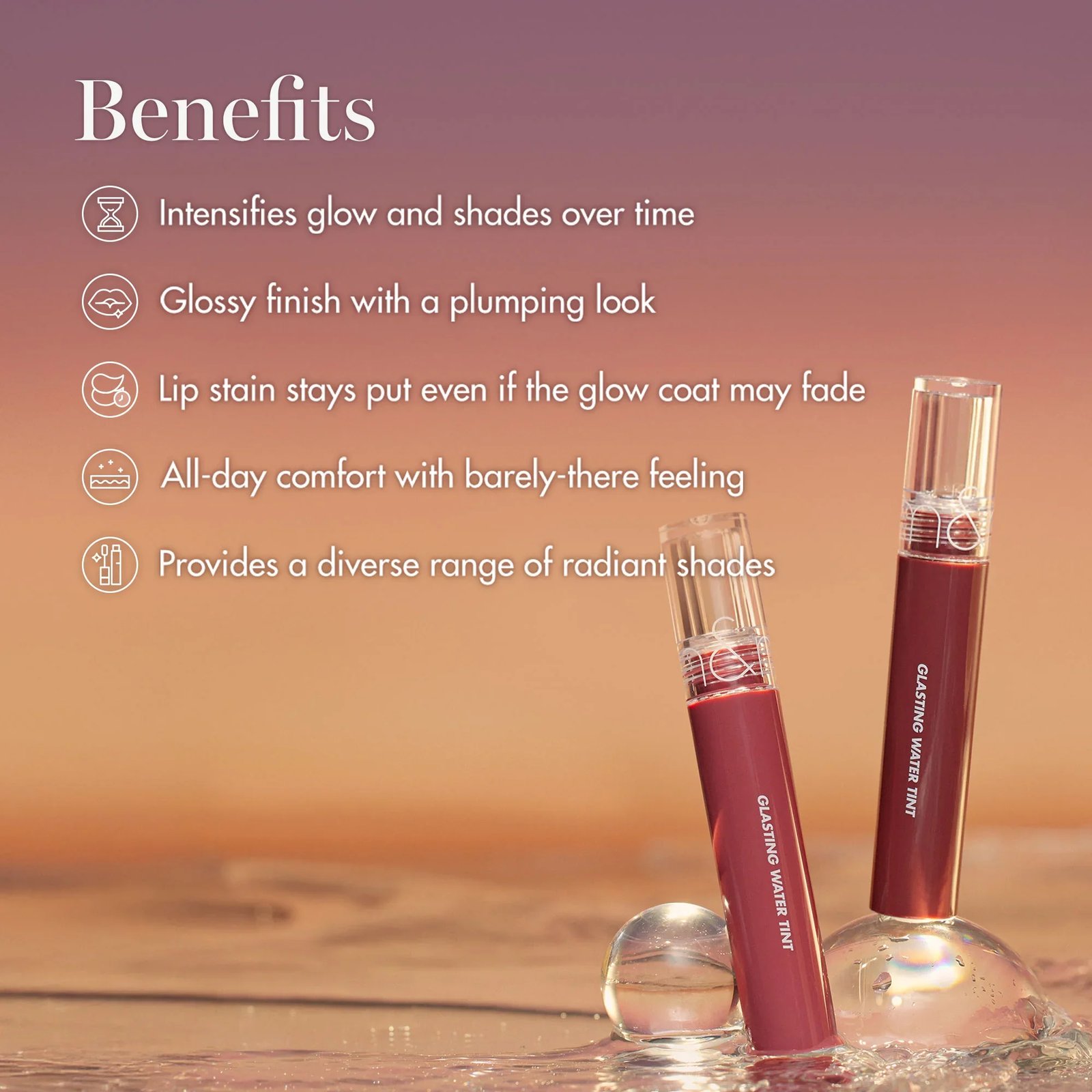 Romand Glasting Water Tint 05 Rose Splash 4g (0.14oz)