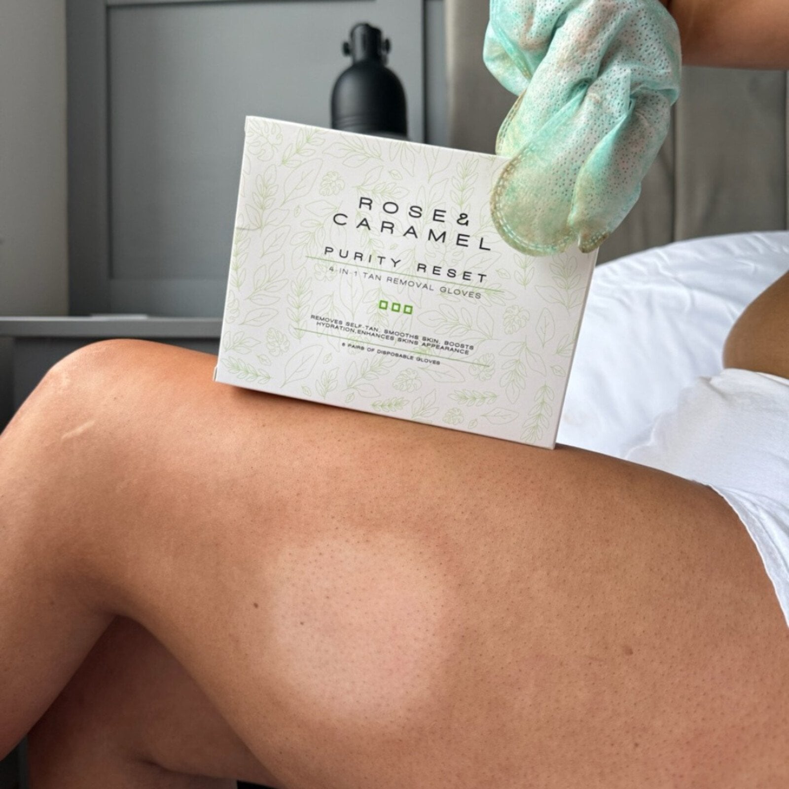 Rose & Caramel Purity Reset 4-In-1 Tan Removal Gloves x6 Pairs