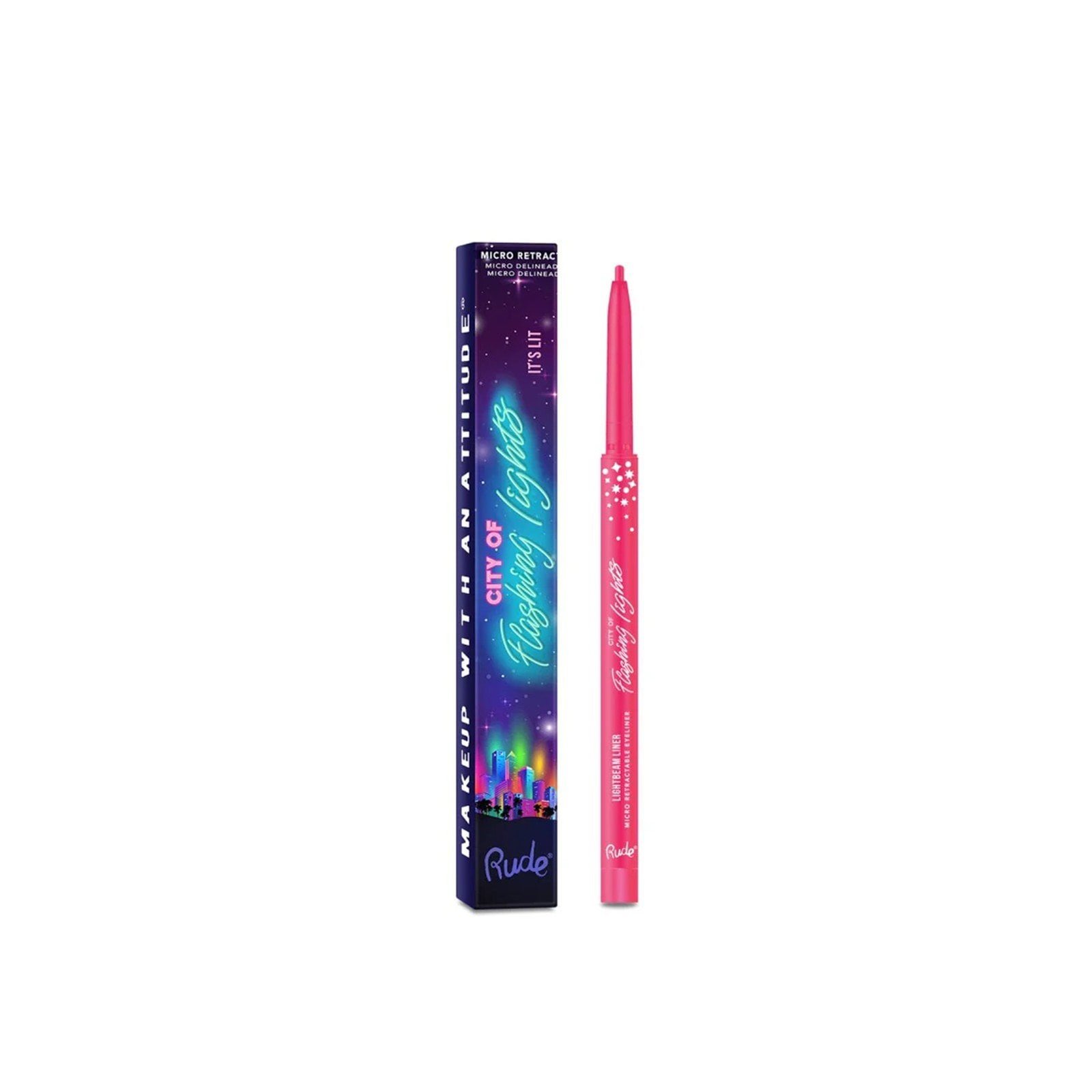 Rude Cosmetics City of Flashing Lights Highly Pigmented Micro Retractable Liner It's Lit 0.1g