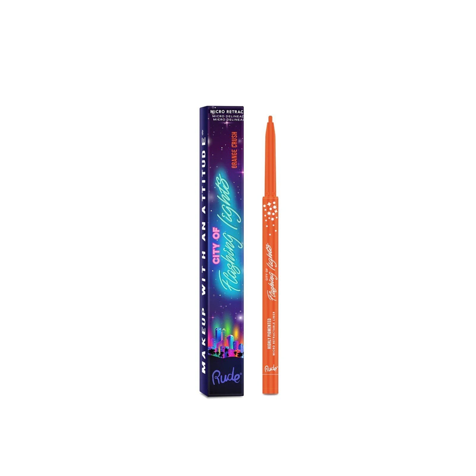 Rude Cosmetics City of Flashing Lights Highly Pigmented Micro Retractable Liner Orange Crush 0.1g