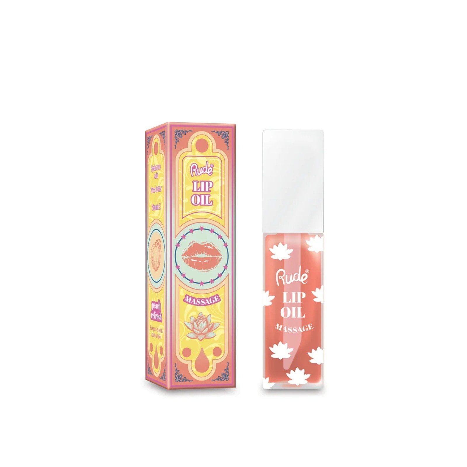 Rude Cosmetics Lip Oil Massage Peach Refresh 4ml