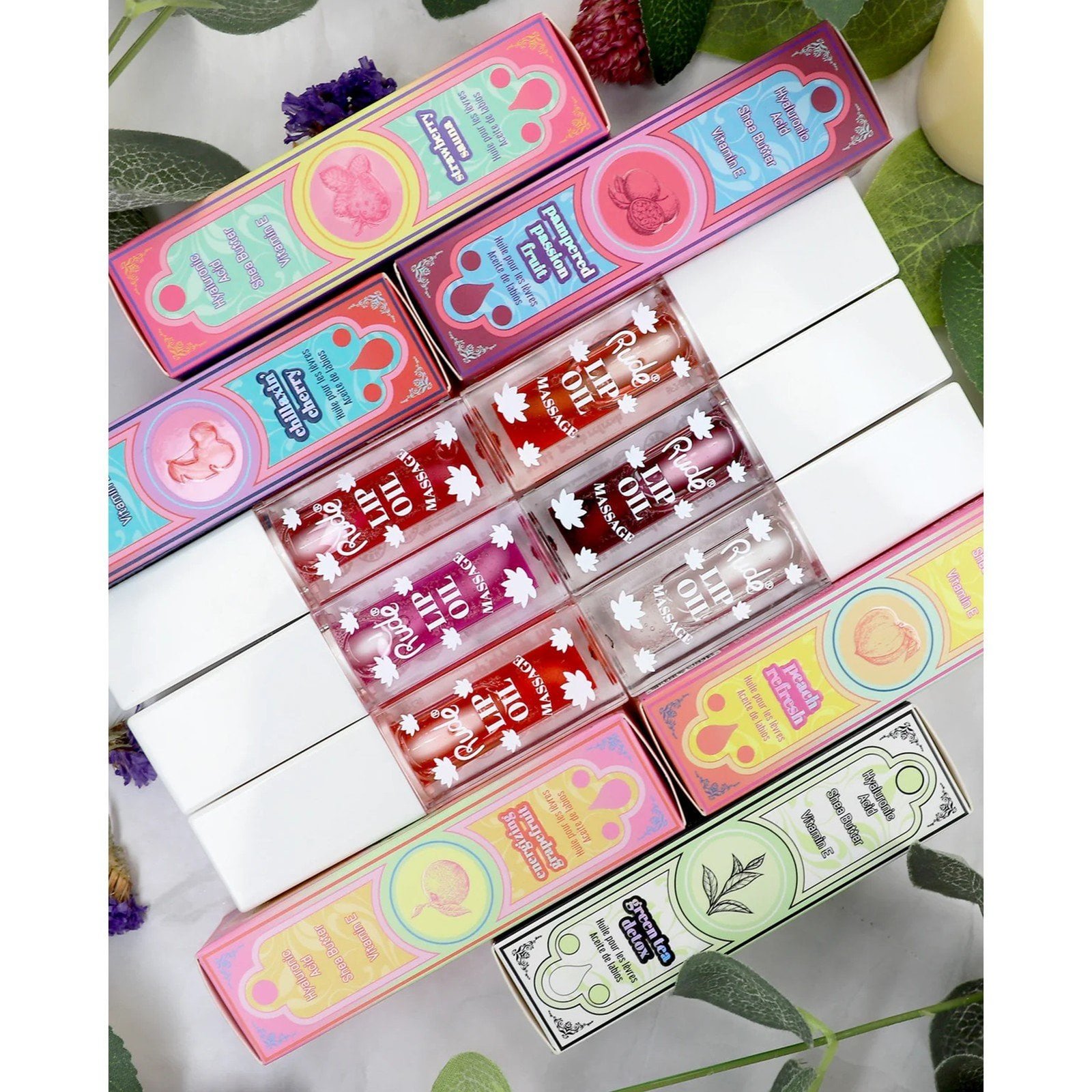 Rude Cosmetics Lip Oil Massage Peach Refresh 4ml