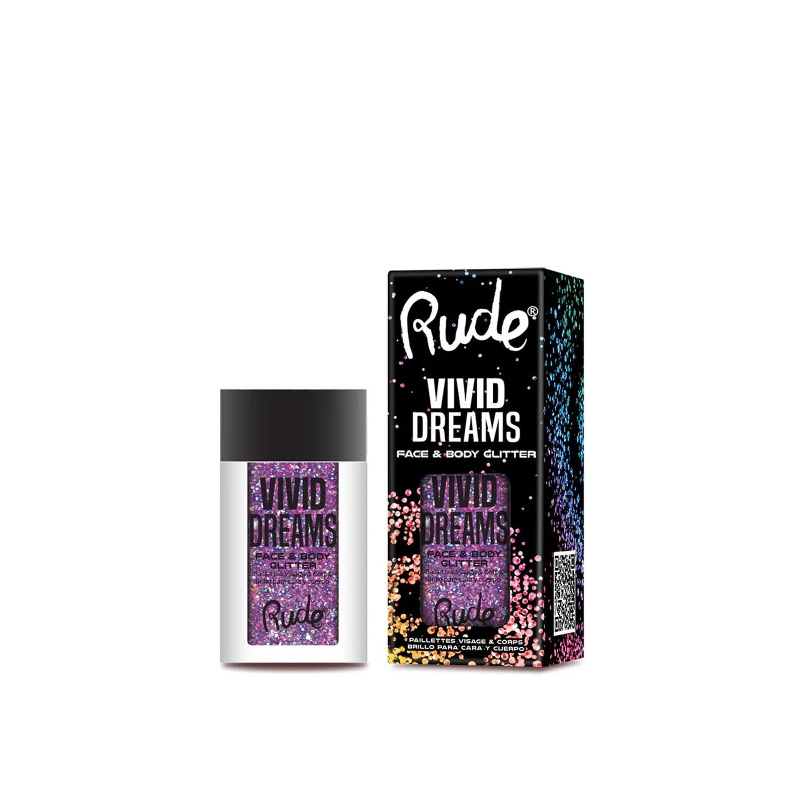 Rude Cosmetics Vivid Dreams Face & Body Glitter Galaxy Cluster 2.7g