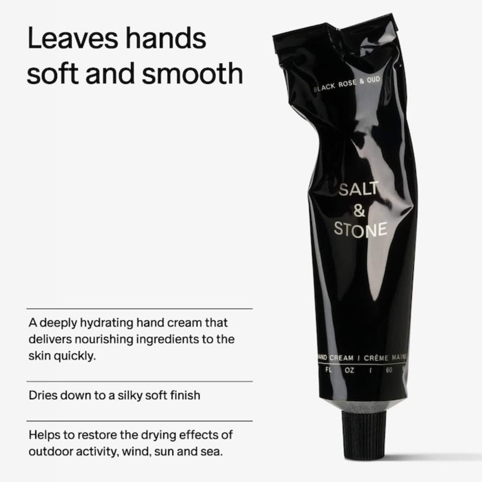 Salt & Stone Hand Cream Black Rose & Oud 60ml