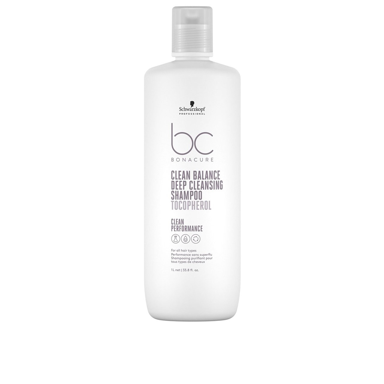 Schwarzkopf BC Clean Balance Deep Cleansing Tocopherol Shampoo 1L (33.81fl oz)