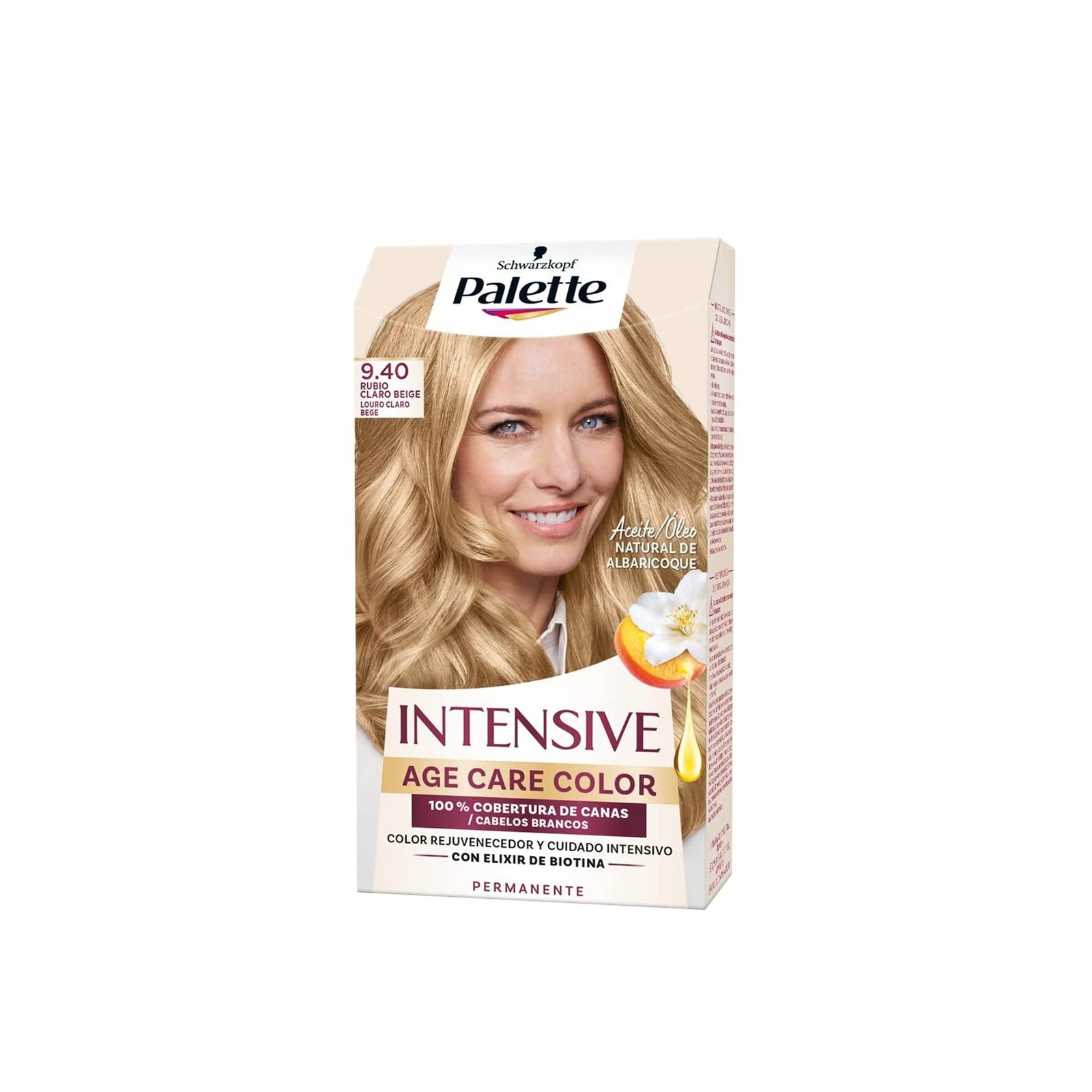 Schwarzkopf Palette Intensive Age Care Color Permanent Hair Dye 9.40 Light Beige Blonde
