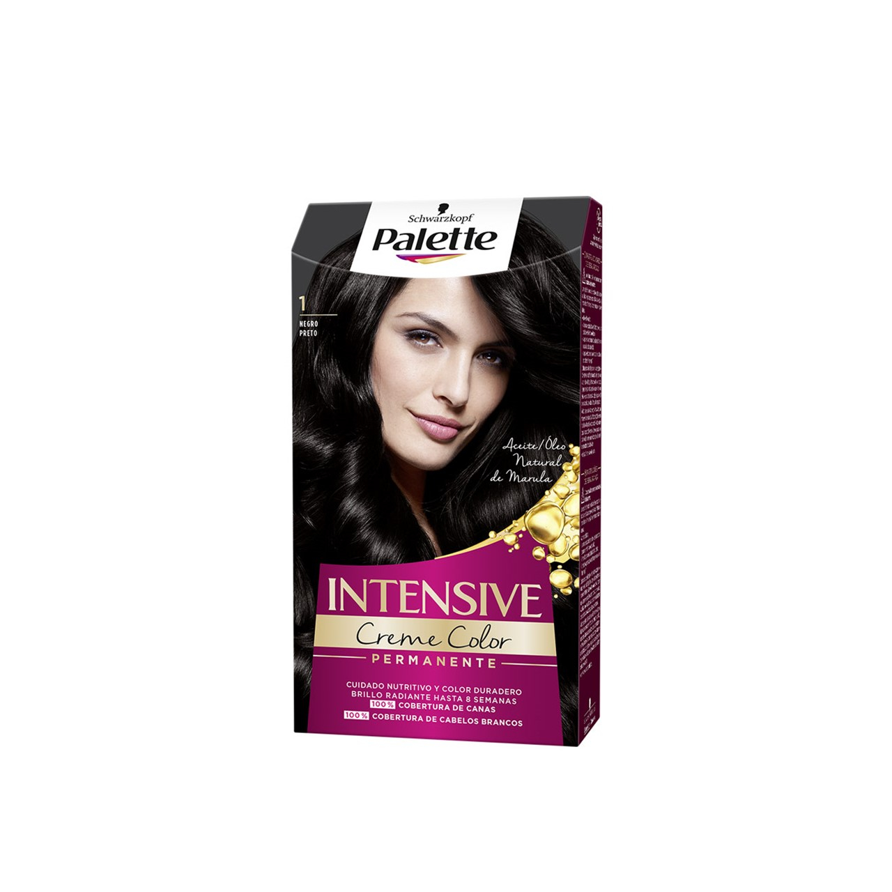 Schwarzkopf Palette Intensive Creme Color Permanent Hair Dye 1 Black