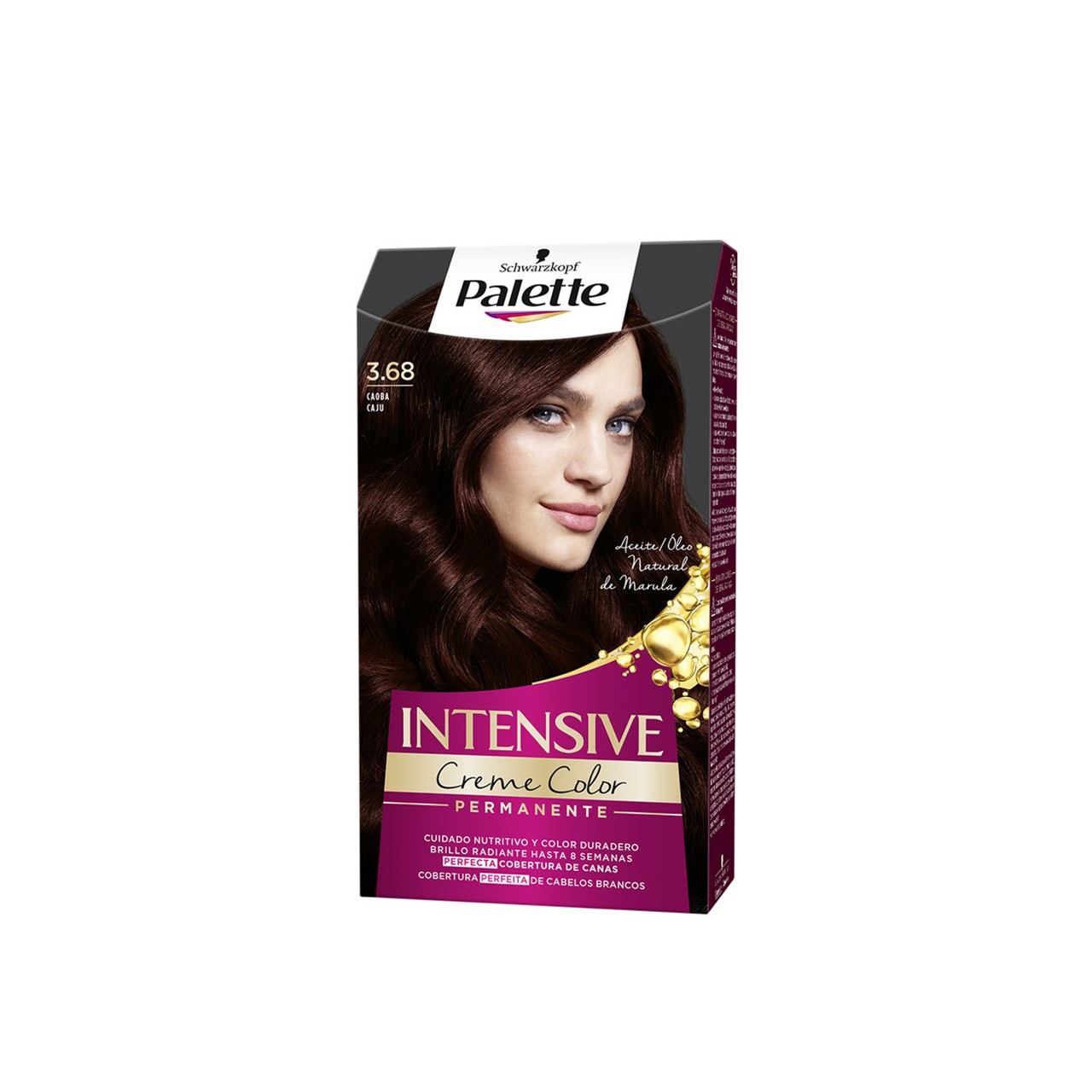 Schwarzkopf Palette Intensive Creme Color Permanent Hair Dye 3.68 Mahogany