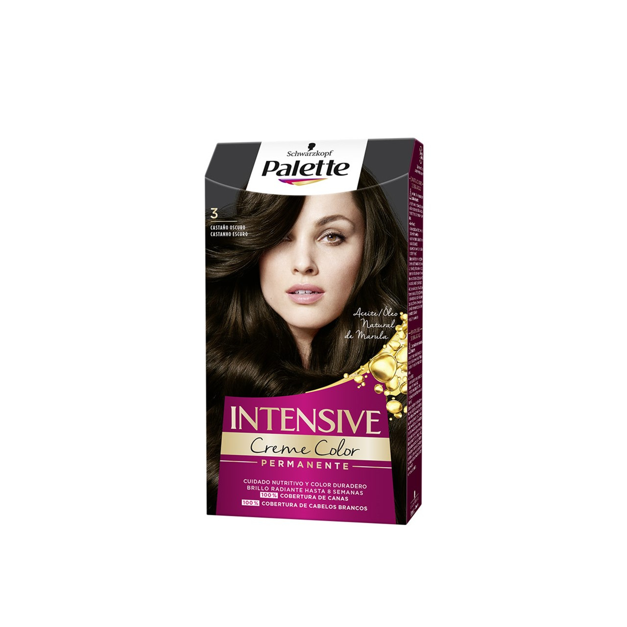 Schwarzkopf Palette Intensive Creme Color Permanent Hair Dye 3 Dark Brown