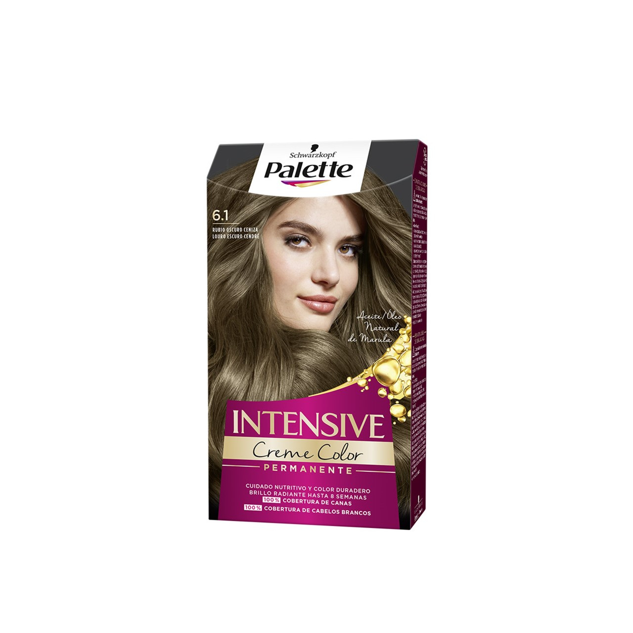 Schwarzkopf Palette Intensive Creme Color Permanent Hair Dye 6.1 Ashy Dark Blonde
