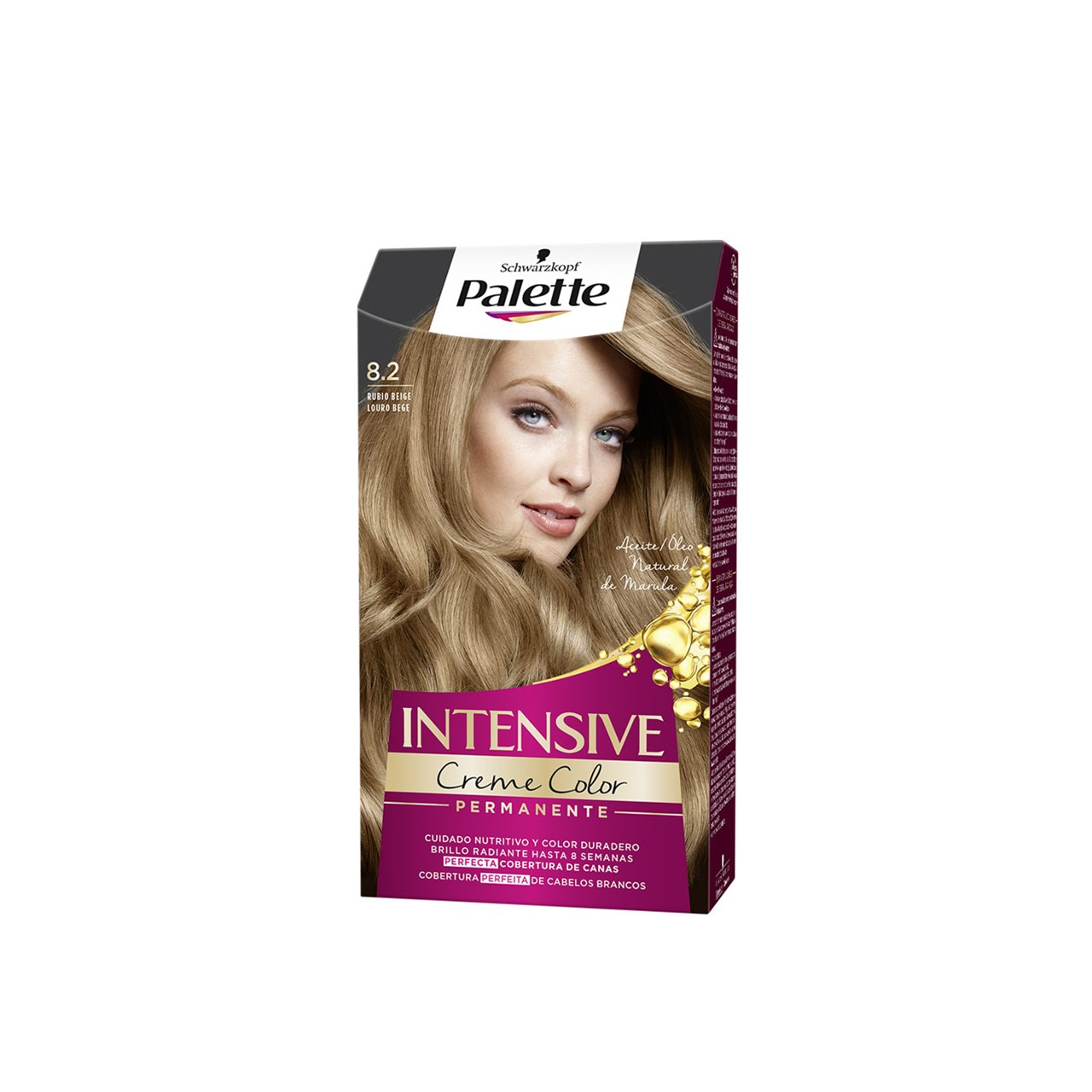 Schwarzkopf Palette Intensive Creme Color Permanent Hair Dye 8.2 Beige Blonde