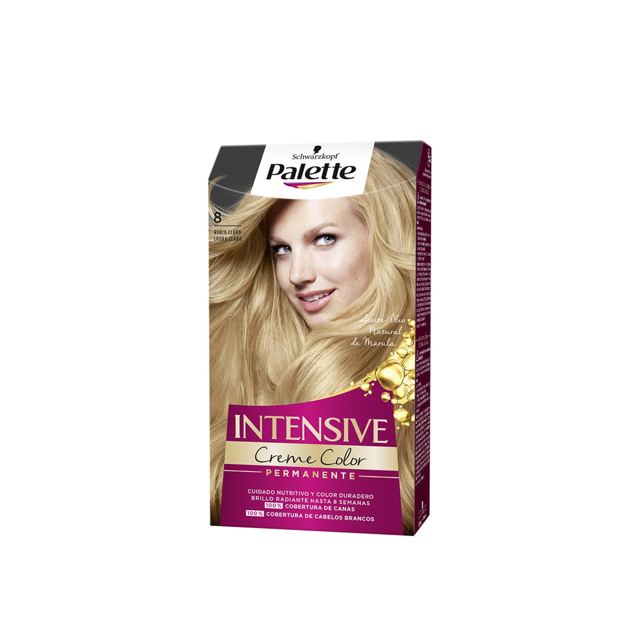 Schwarzkopf Palette Intensive Creme Color Permanent Hair Dye 8 Light Blonde