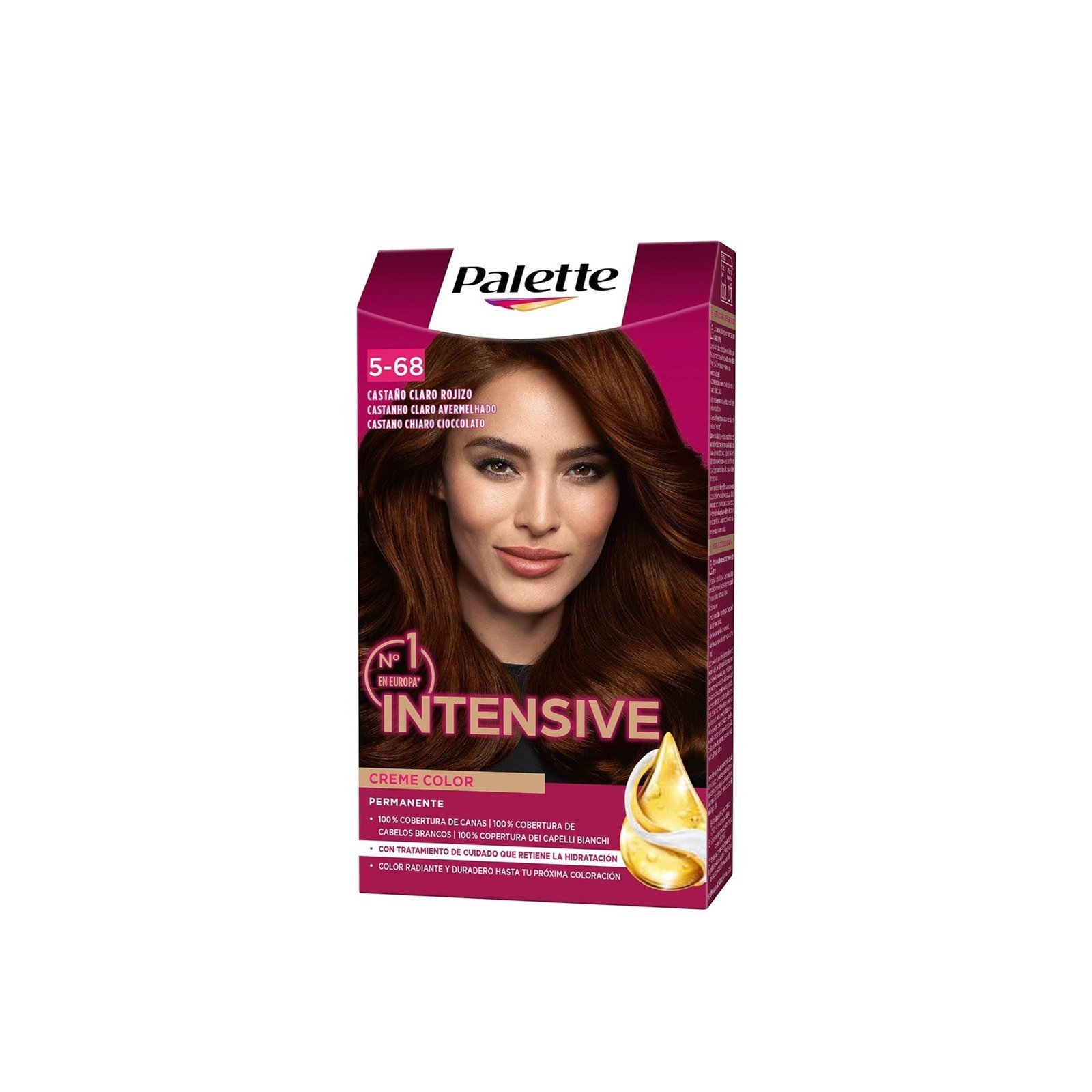 Schwarzkopf Palette Intensive Creme Color Permanent Hair Dye 5-68 Light Chocolate Brown