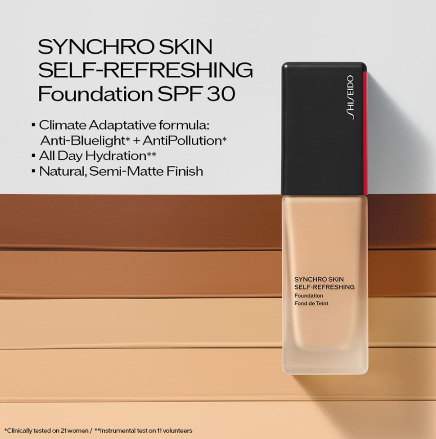 Shiseido Synchro Skin Self-Refreshing Foundation SPF30 340 Oak 30ml
