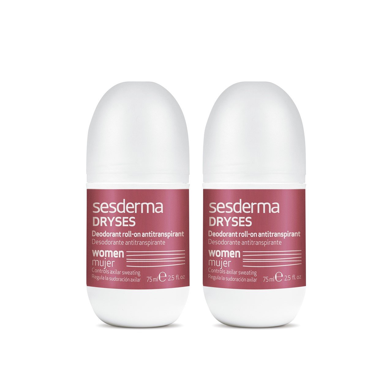 Sesderma Dryses Women Deodorant Roll-On Antiperspirant 2x75ml