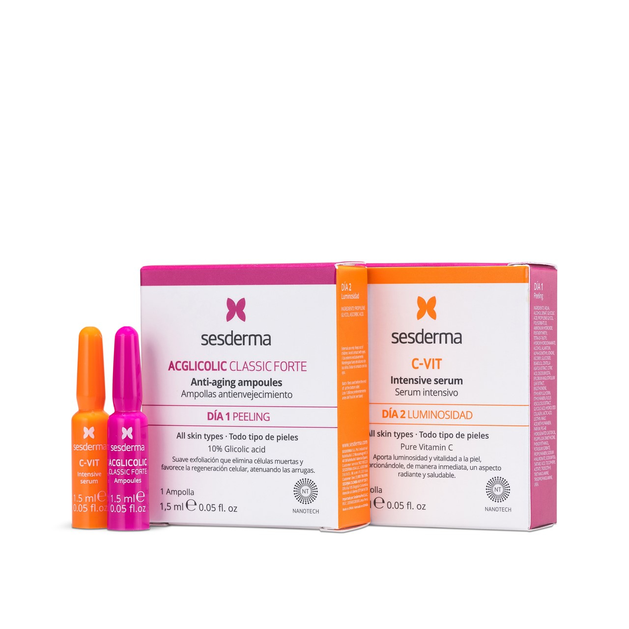 Sesderma Facial Flash Treatment Acglicolic + C-Vit 2x1.5ml