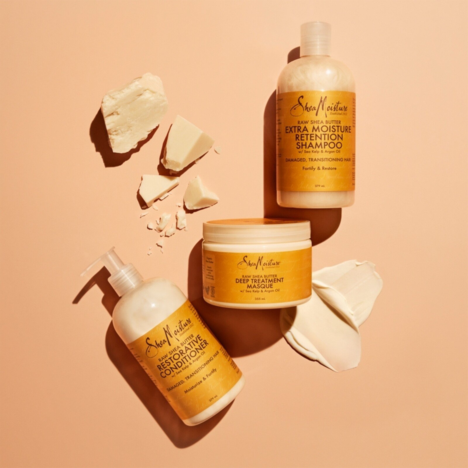 Shea Moisture Deep Hidratante Amaciador Raw Manteiga de Karité 384ml