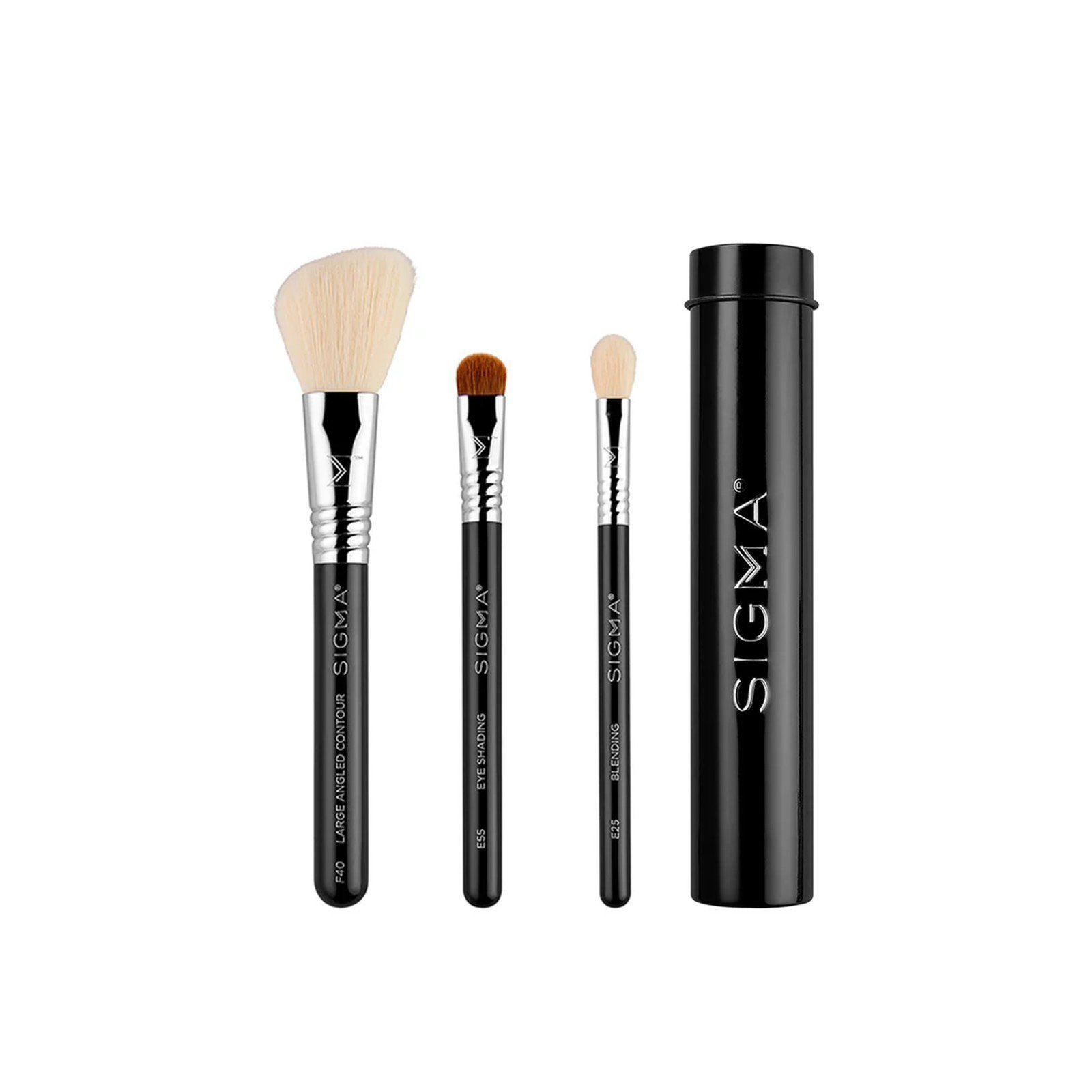 Sigma Beauty Essential Trio Brush Set Black