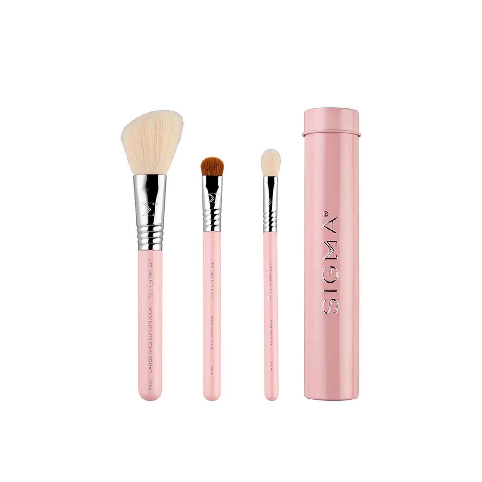 Sigma Beauty Essential Trio Brush Set Pink Qatar